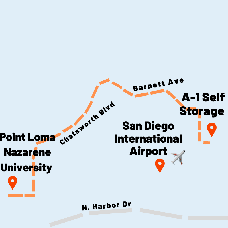 San Diego area map
