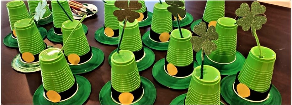 Fun Ireland Craft at Inspired Living Ivy Ridge in St Petersburg, Florida. 