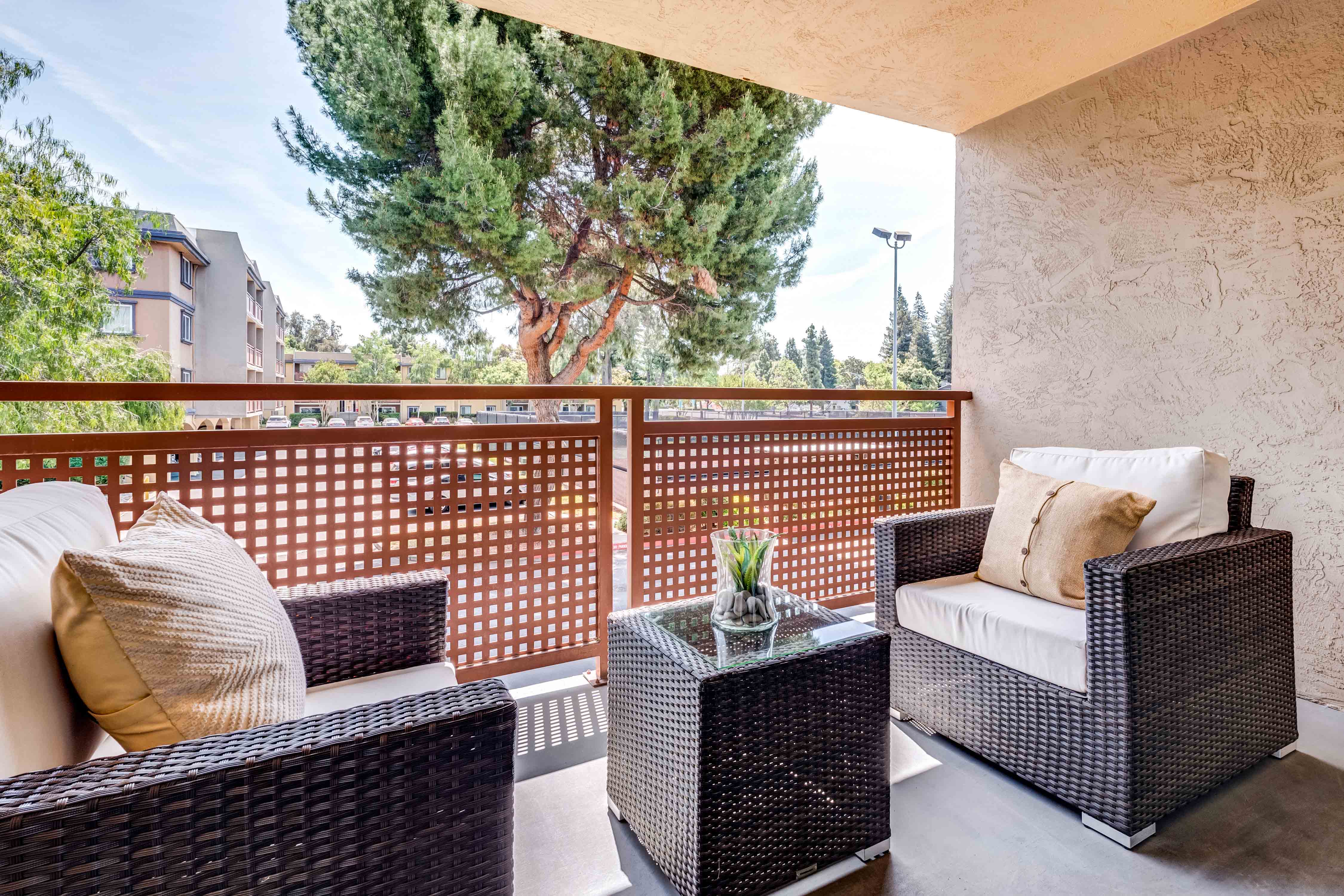 Private balcony at Waterstone Fremont in Fremont, California