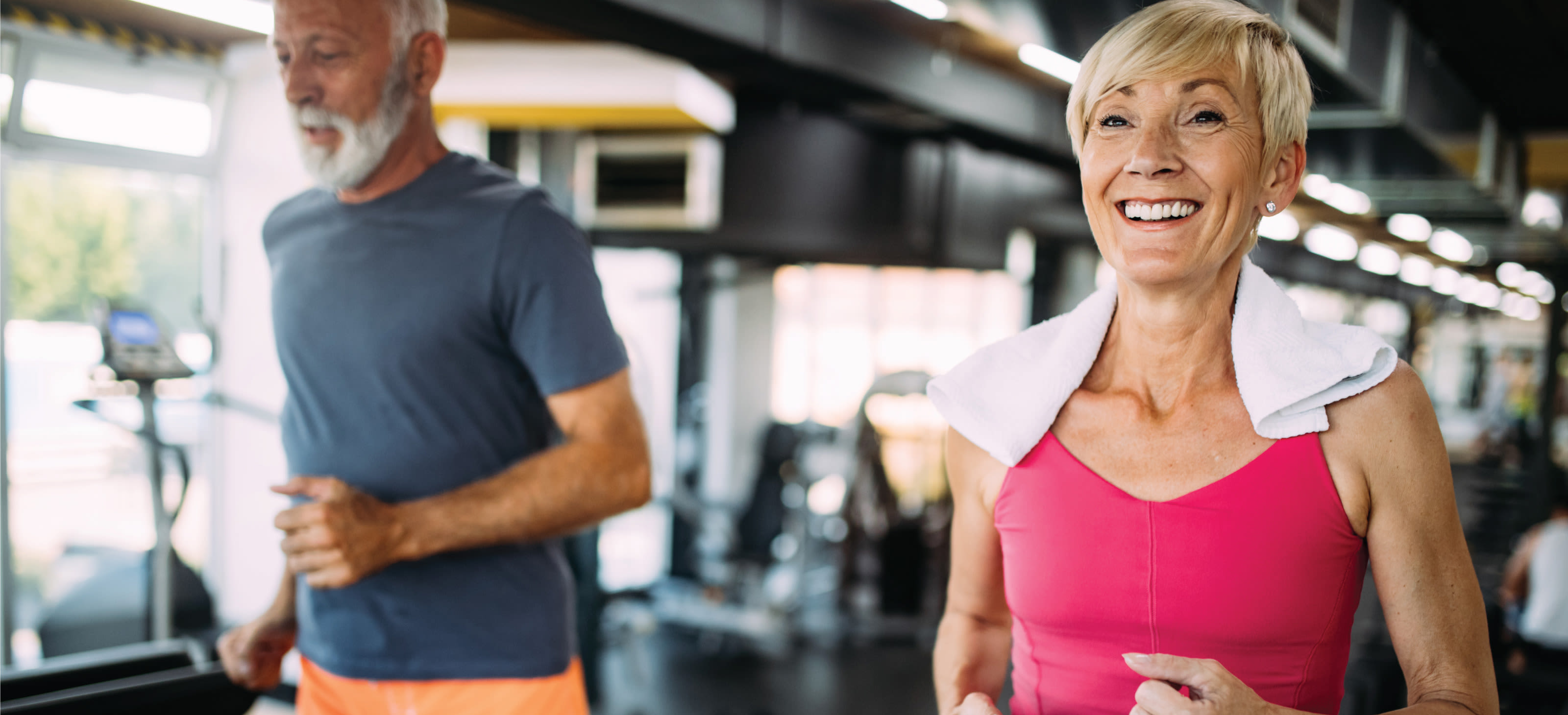 woman and man exercising