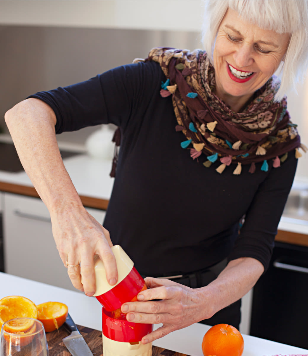 woman juicing
