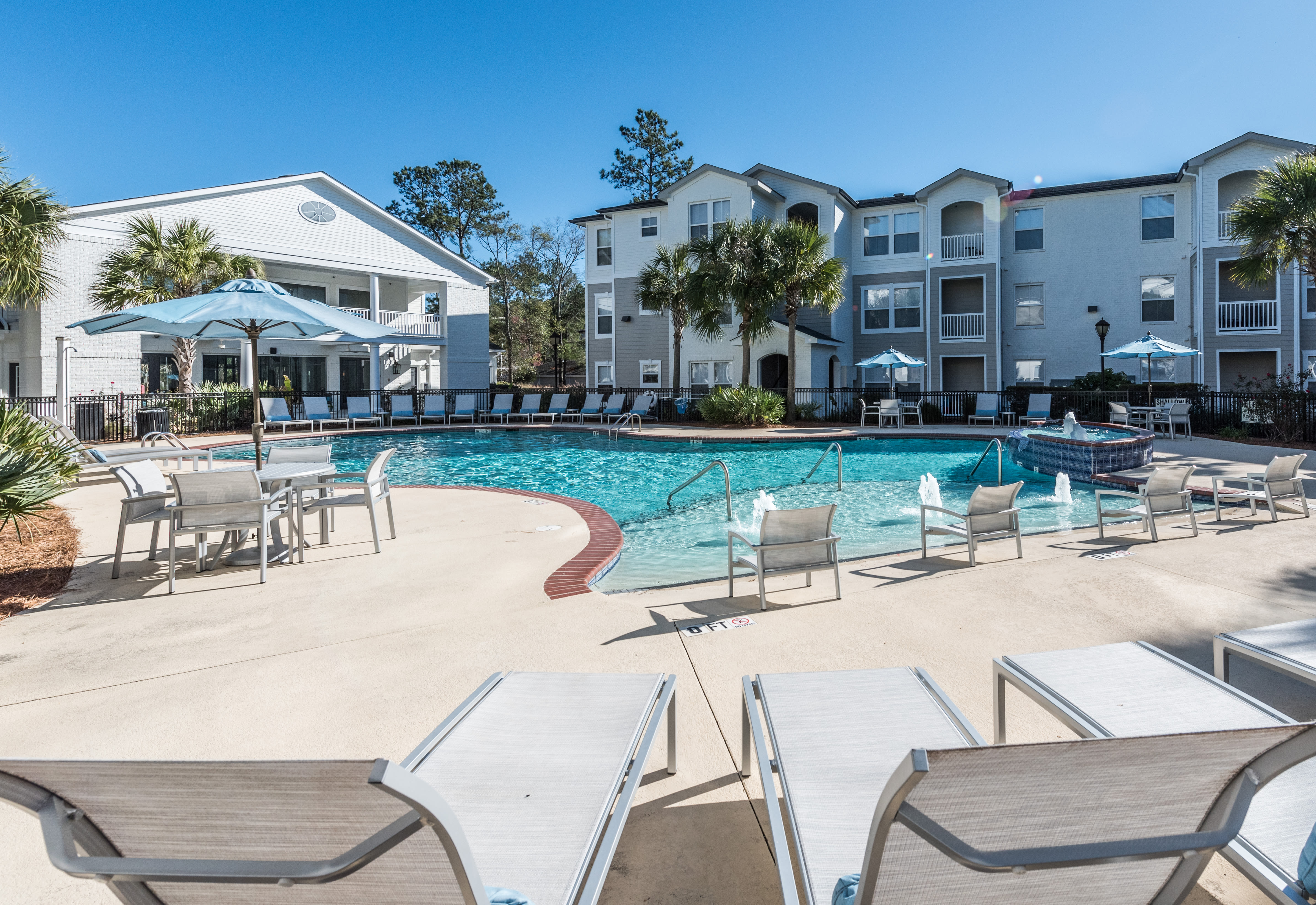 Sparkling pool at Ingleside Apartments in North Charleston, South Carolina