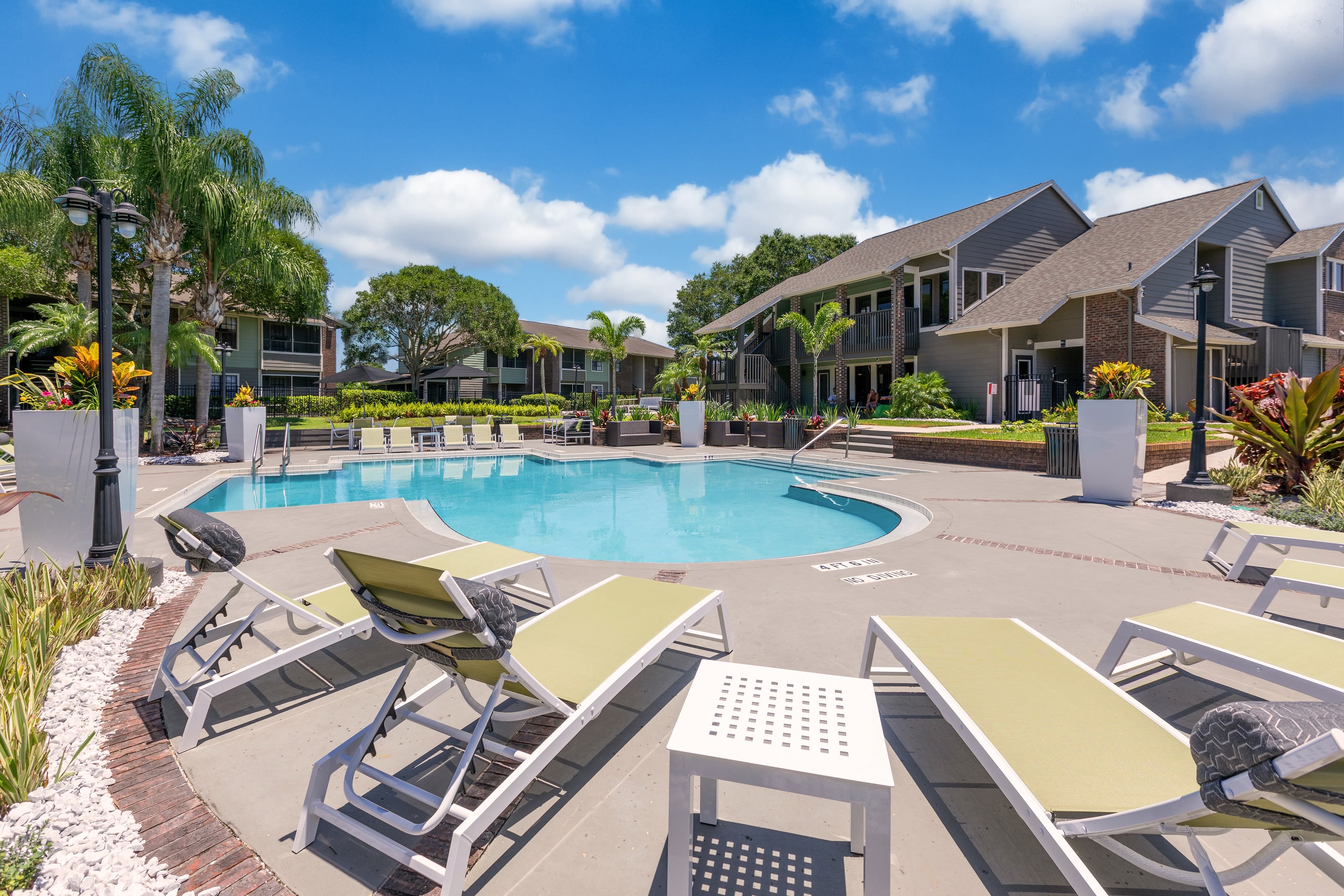 Resident clubhouse with billiards table and more at Compass in Melbourne, Florida