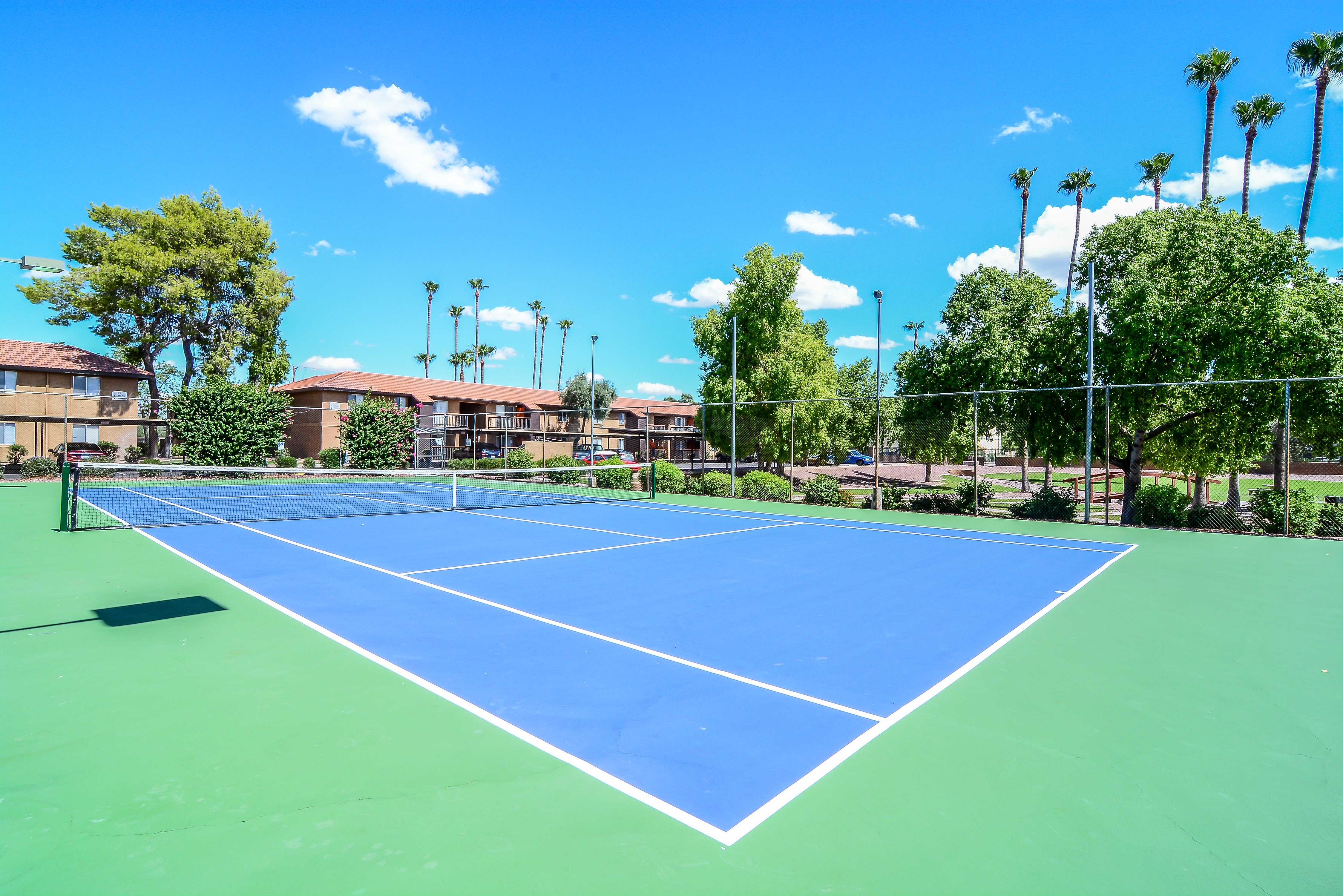 Tennis court at 505 West Apartment Homes in Tempe, Arizona