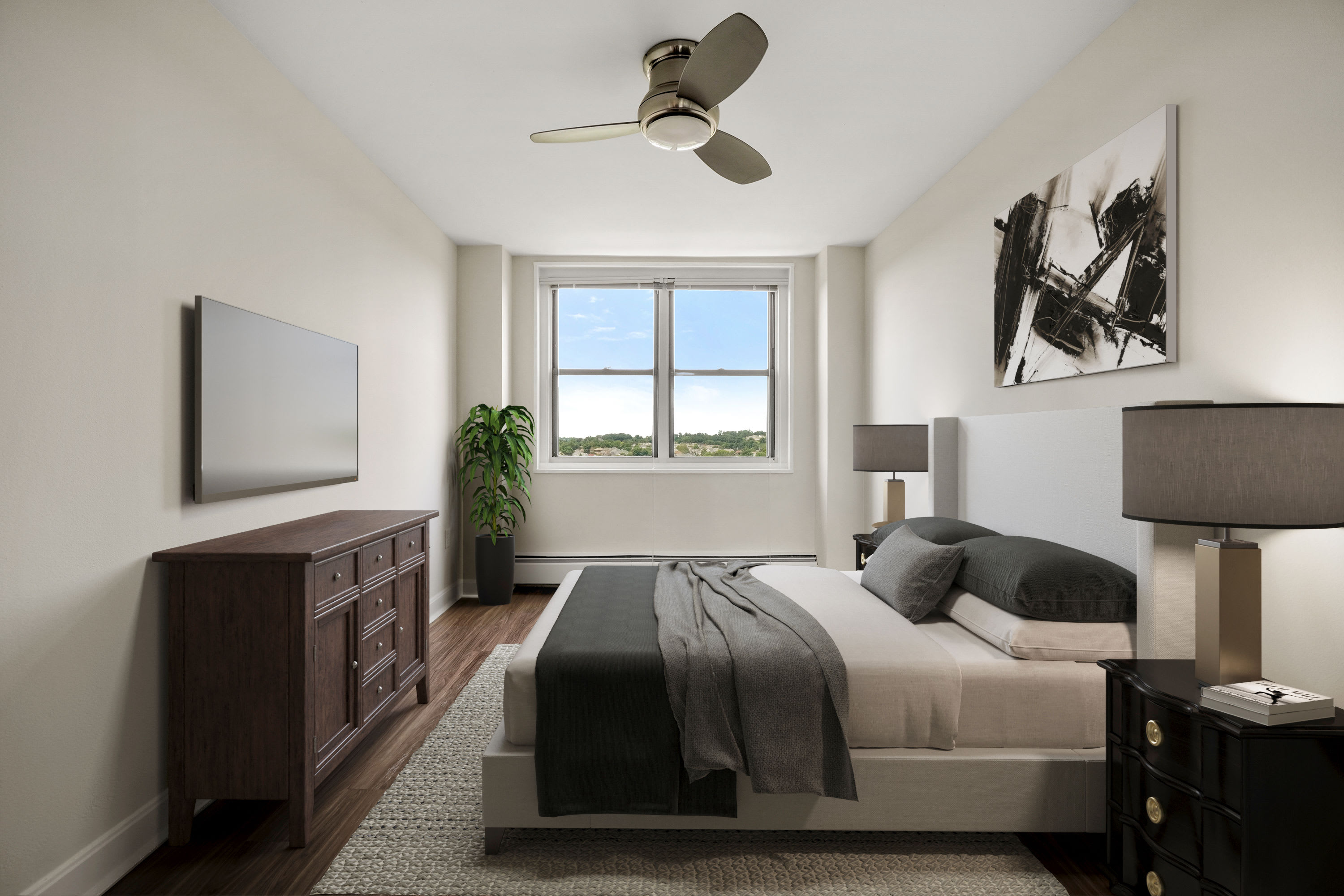 Bedroom at Apartments in Cambridge, Massachusetts