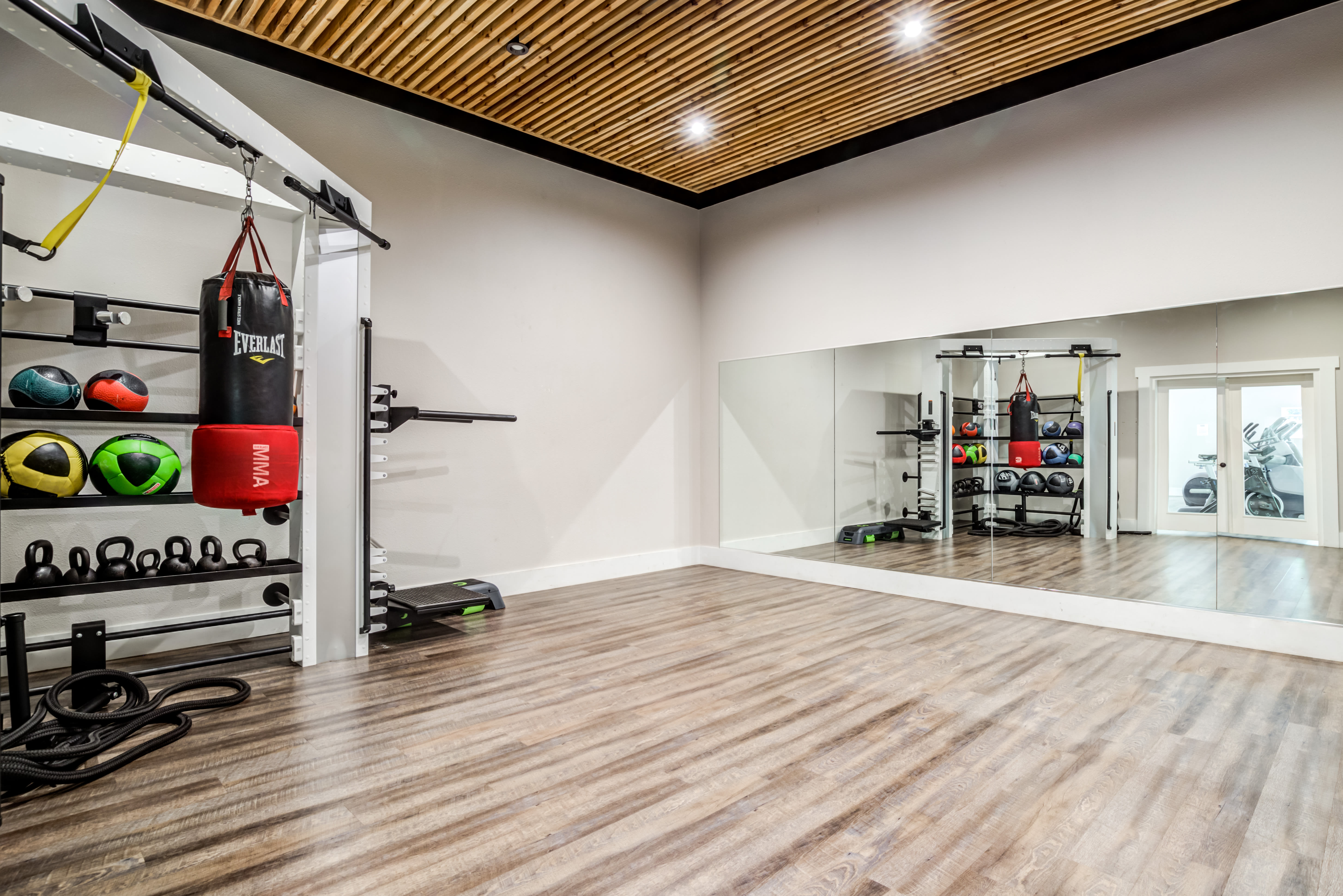 Exercise room at The Preserve at Forbes Creek in Kirkland, Washington