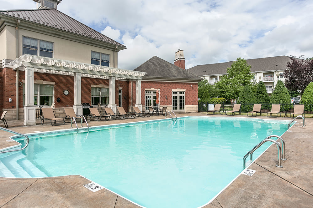 Sparkling swimming pool at Marquis Place in Murrysville, Pennsylvania