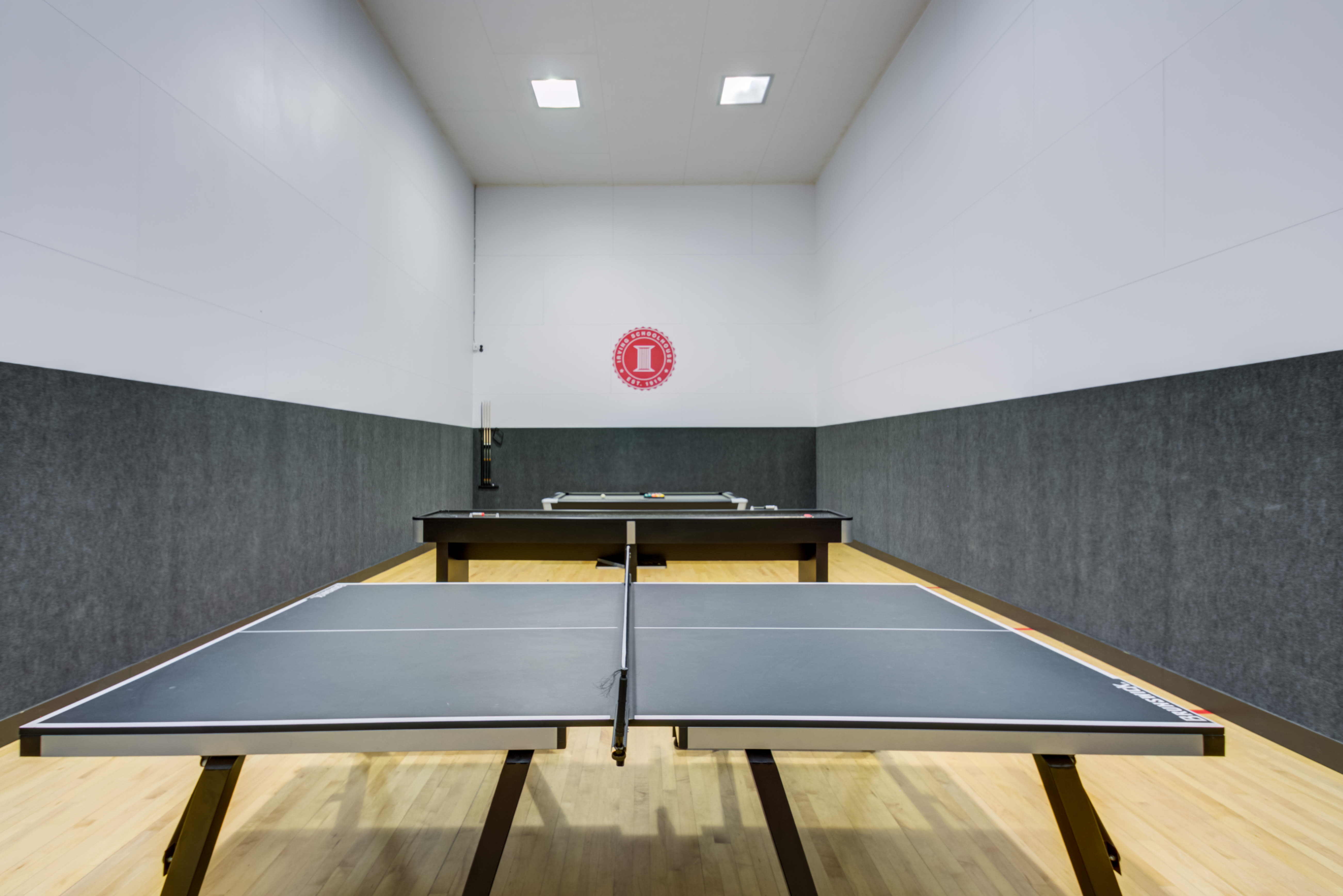 Ping-pong tables at Irving Schoolhouse Apartments in Salt Lake City, Utah