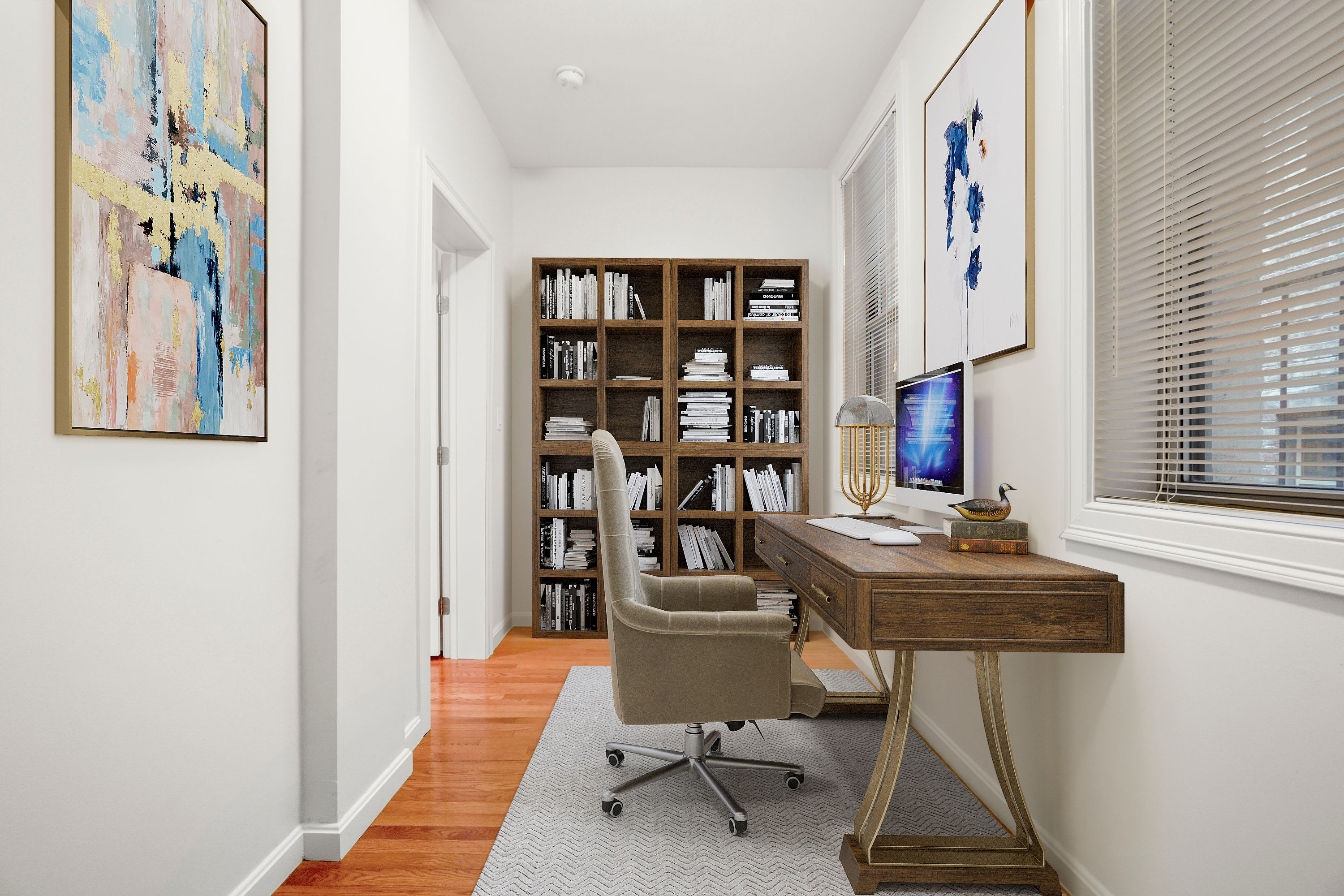 home office space at Burbank Apartments in Boston, Massachusetts