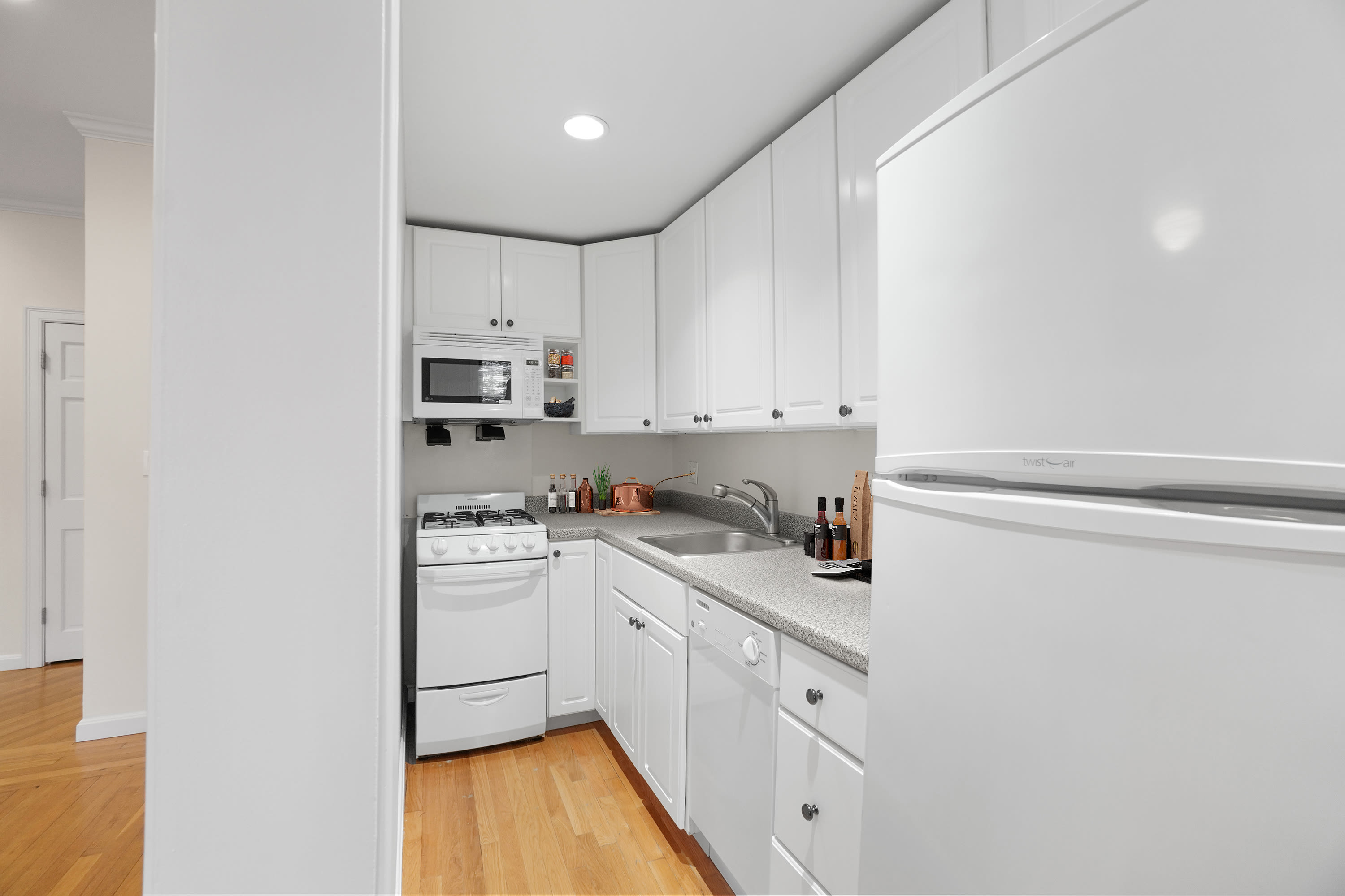 Kitchen at Burbank Apartments in Boston, Massachusetts