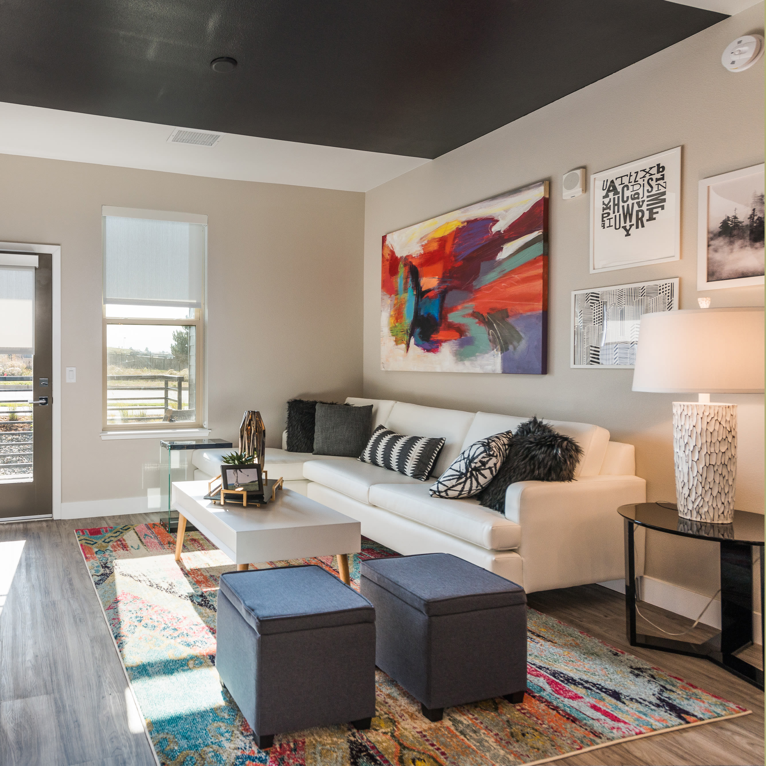 Upscale Living Room at Solana Lucent Station in Highlands Ranch