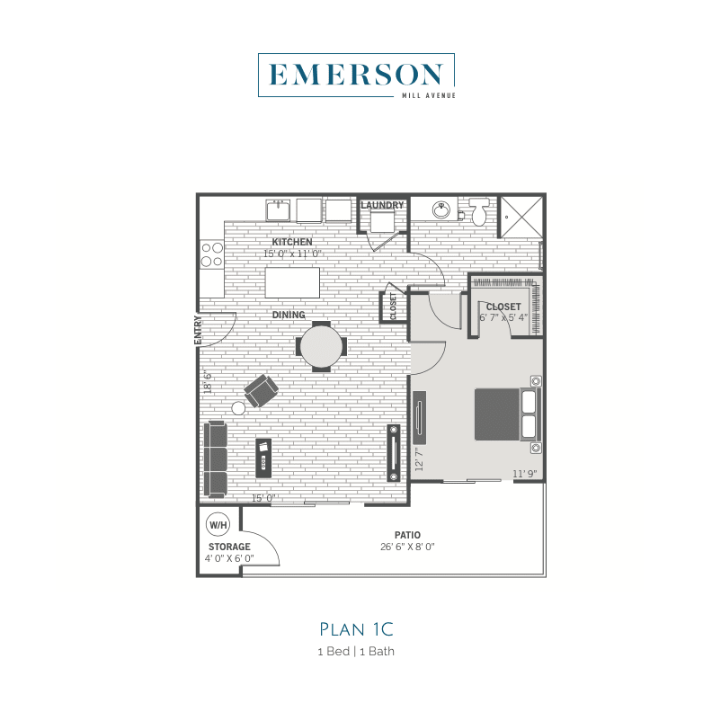1 & 2 Bedroom Apartments in Downtown Tempe Emerson Mill