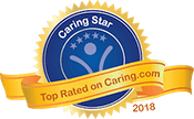 Caring Star of 2018 badge for Merrill Gardens at Willow Glen in San Jose, California