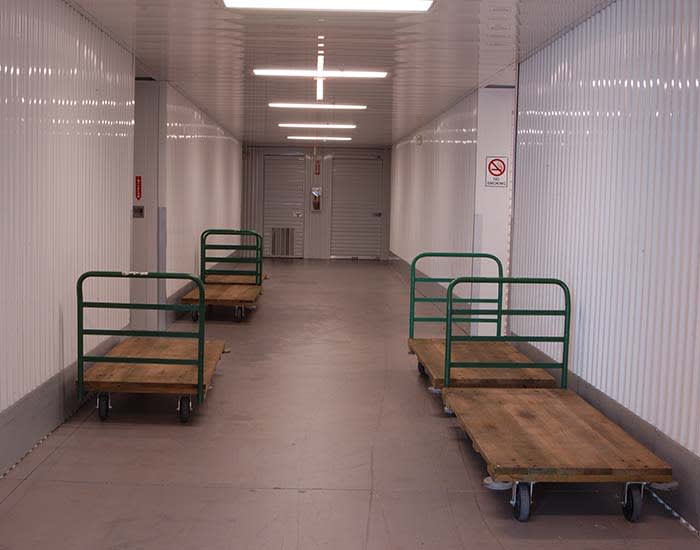 Flat bed carts to help with moving at Superior Boat, RV & Commercial Self Storage in Folsom, California