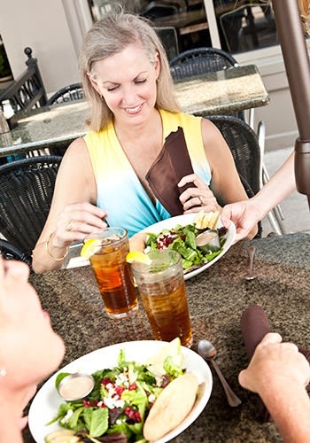Enjoying a meal at Grand Villa of Palm Coast in Palm Coast, Florida