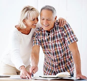 Another senior couple weighing their senior living options at Grand Villa of Palm Coast in Palm Coast, Florida