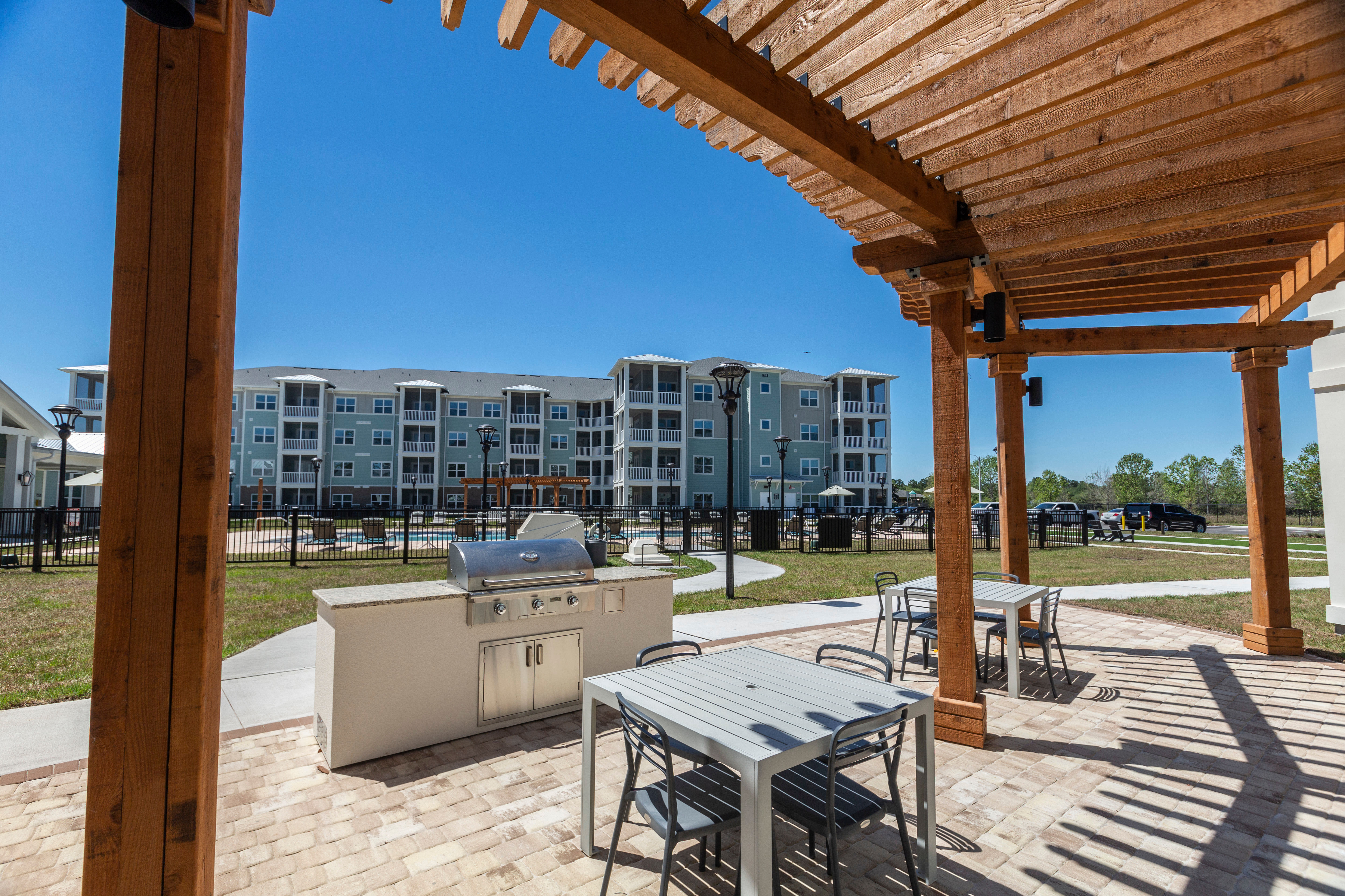 Chef-inspired kitchen with stainless-steel appliances in a model home at Parc at Wesley Chapel in Wesley Chapel, Florida