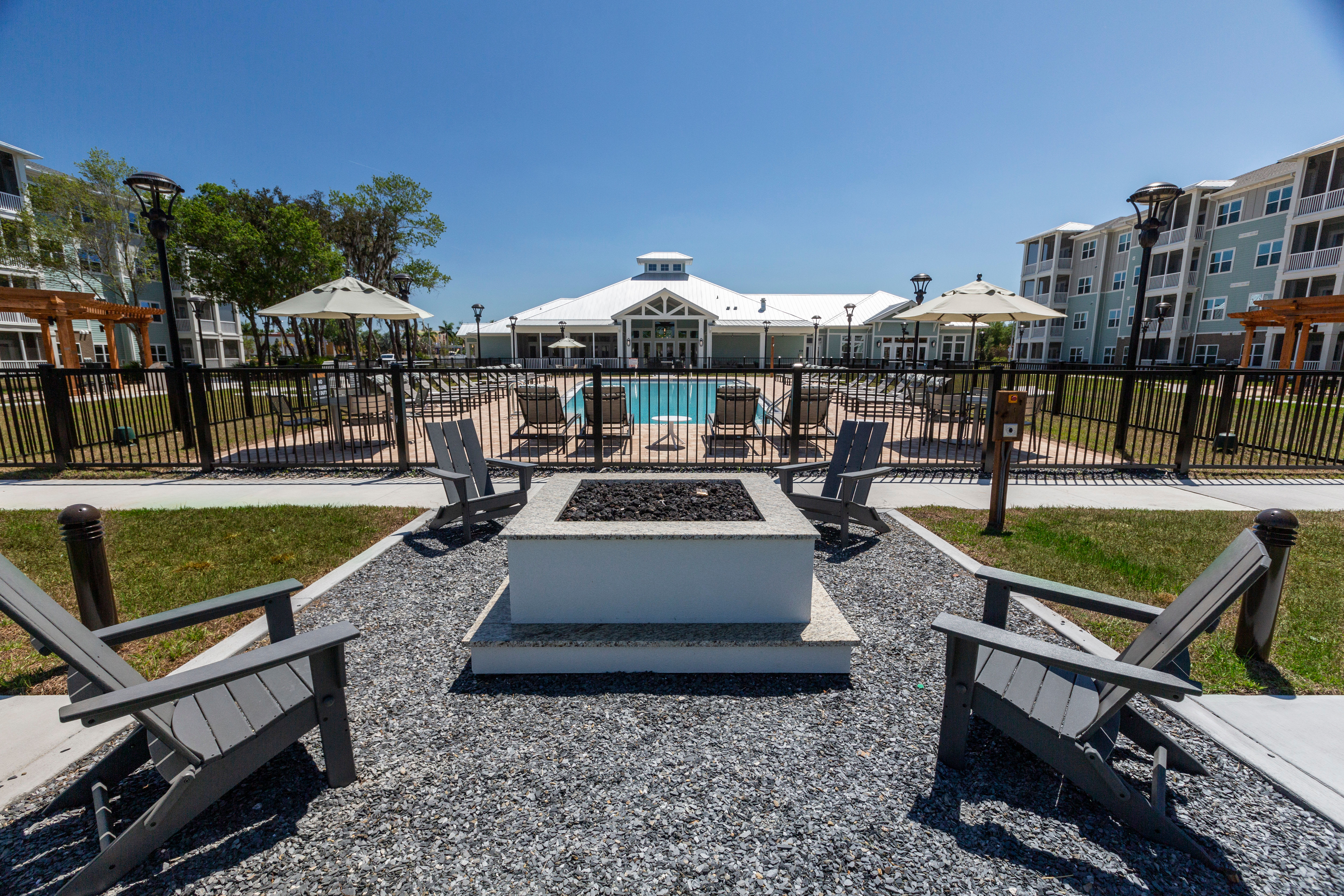 Resident clubhouse with billiards table and more at Parc at Wesley Chapel in Wesley Chapel, Florida