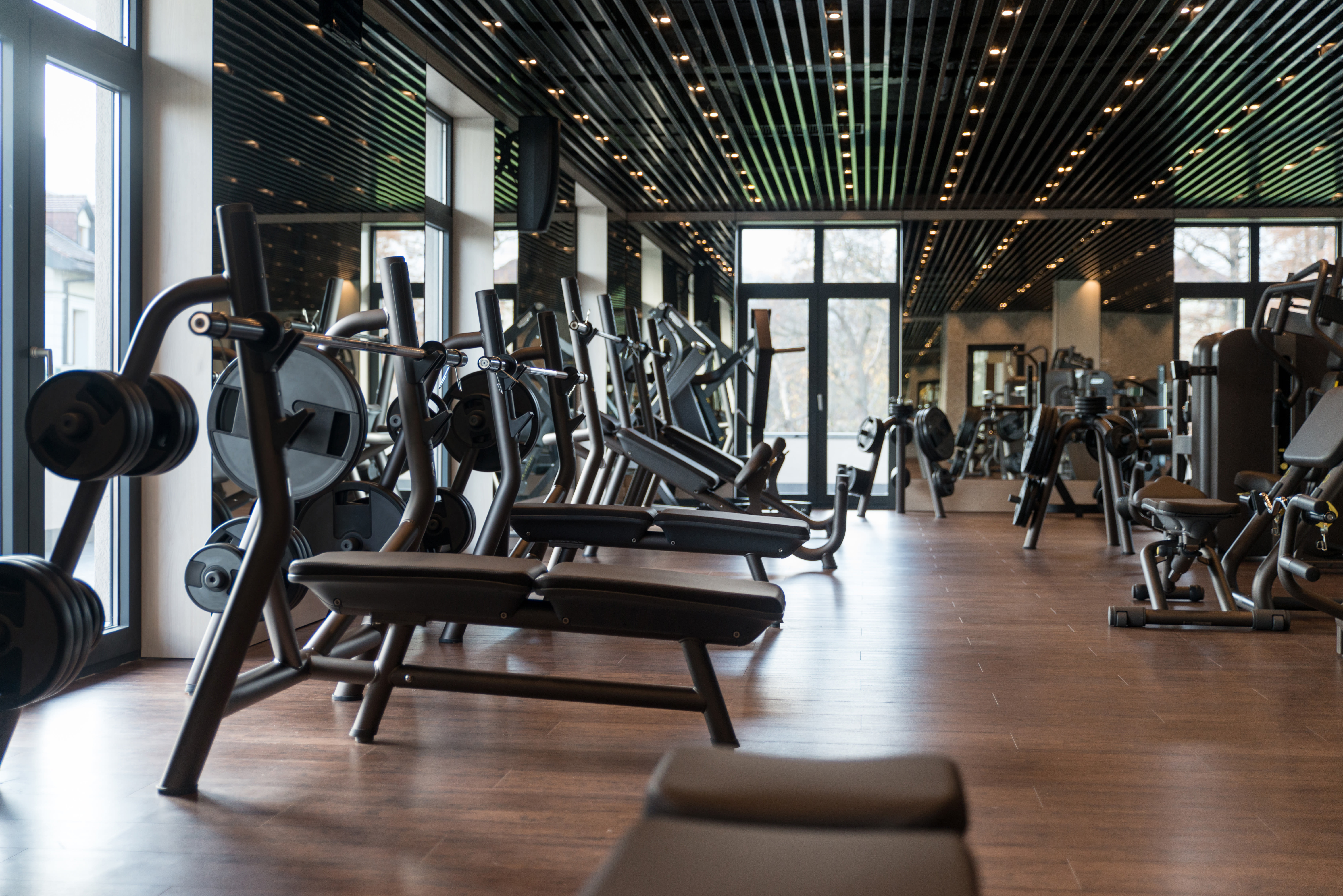 Fitness center at The Kahn in Detroit, Michigan