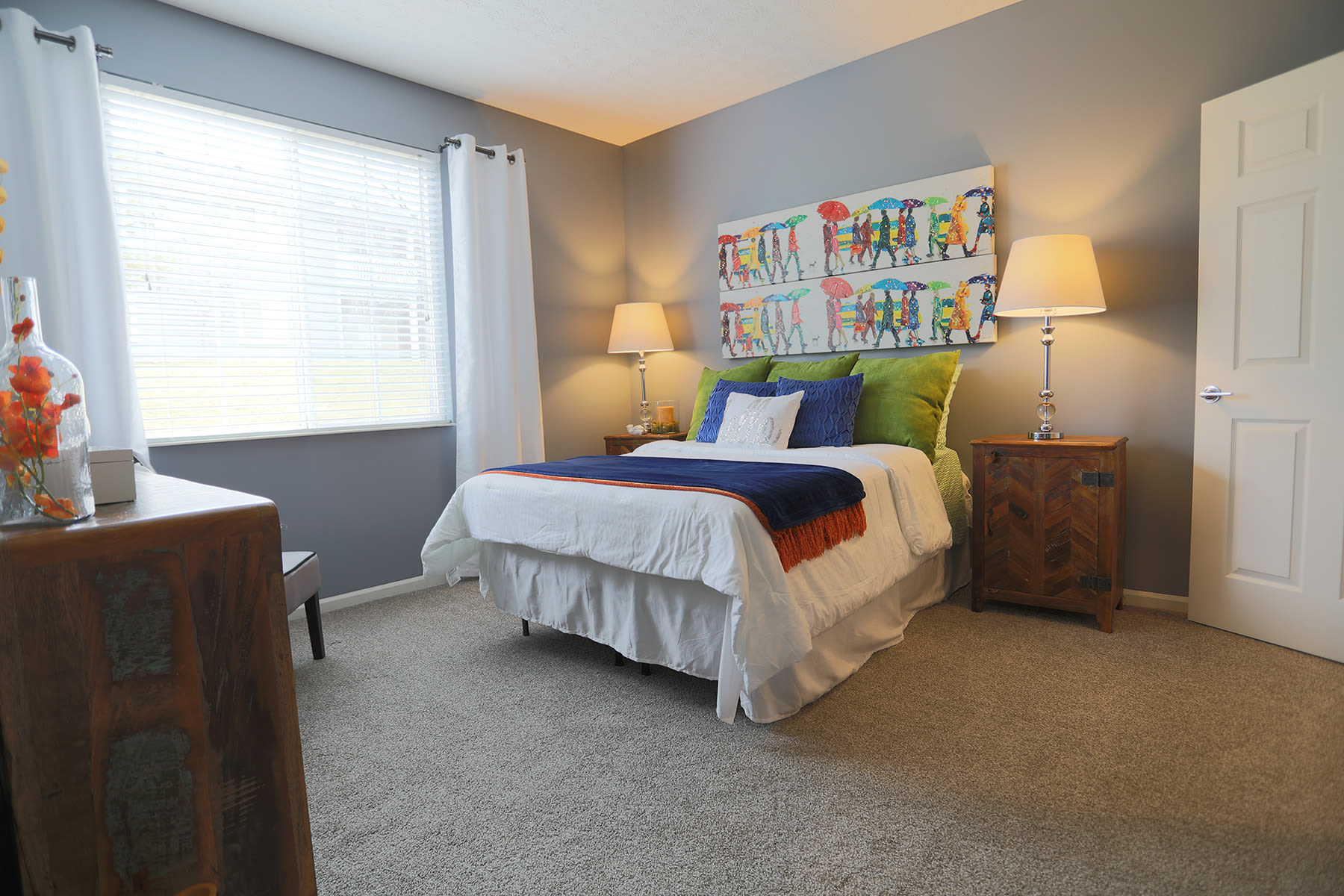 A large resident bedroom at Shadow Ridge in Louisville, Kentucky. 