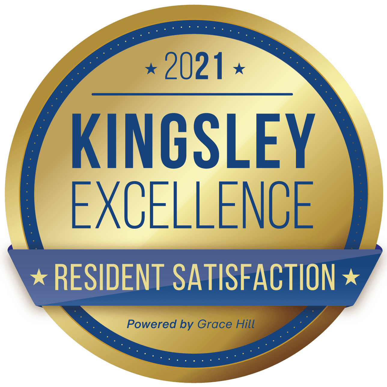 2021 Kingsley Excellence resident satisfaction badge for McKenzie Park in Little Rock, Arkansas