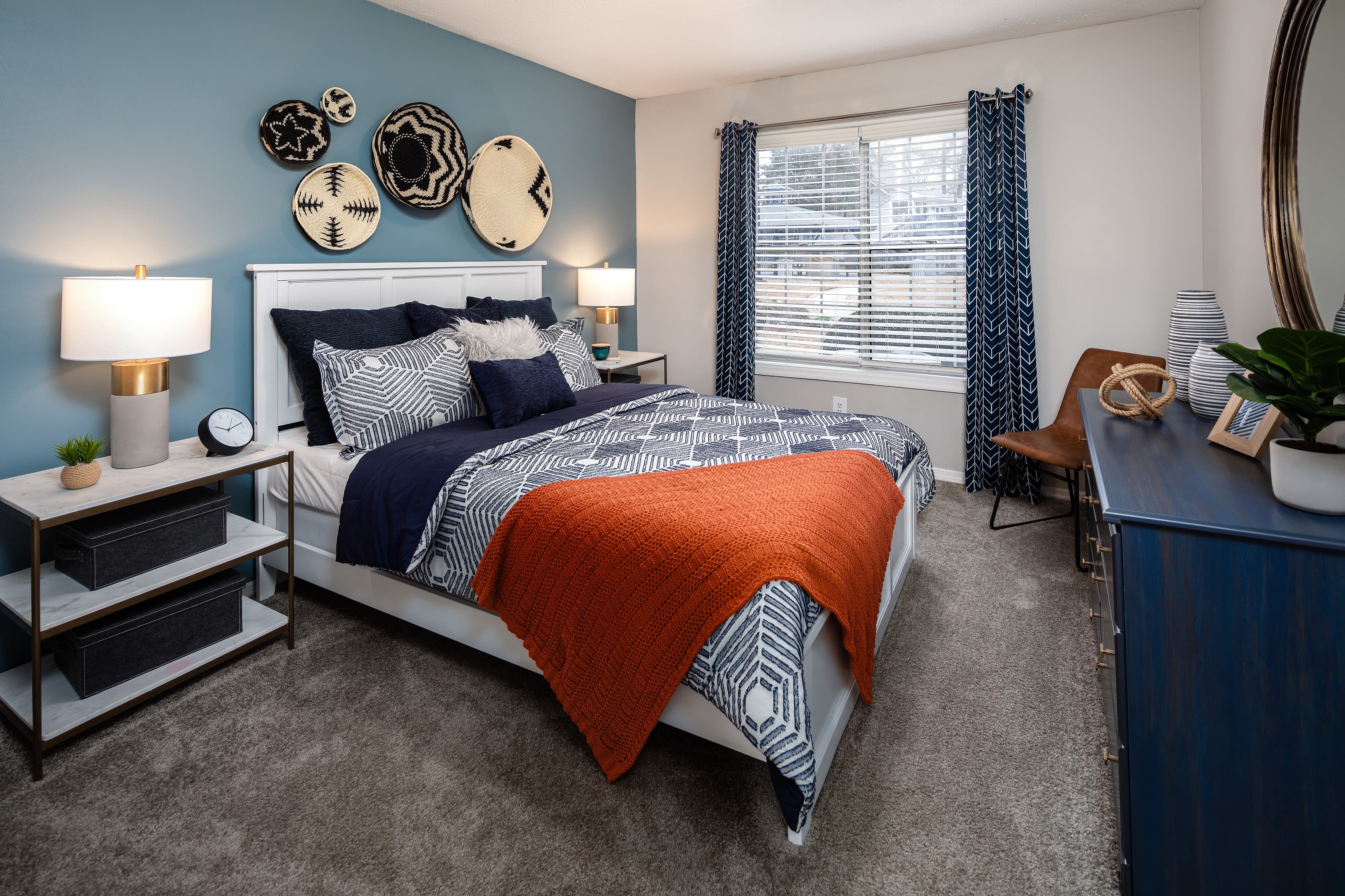 Renovated bedrooms at The Bentley at Marietta in Marietta, GA