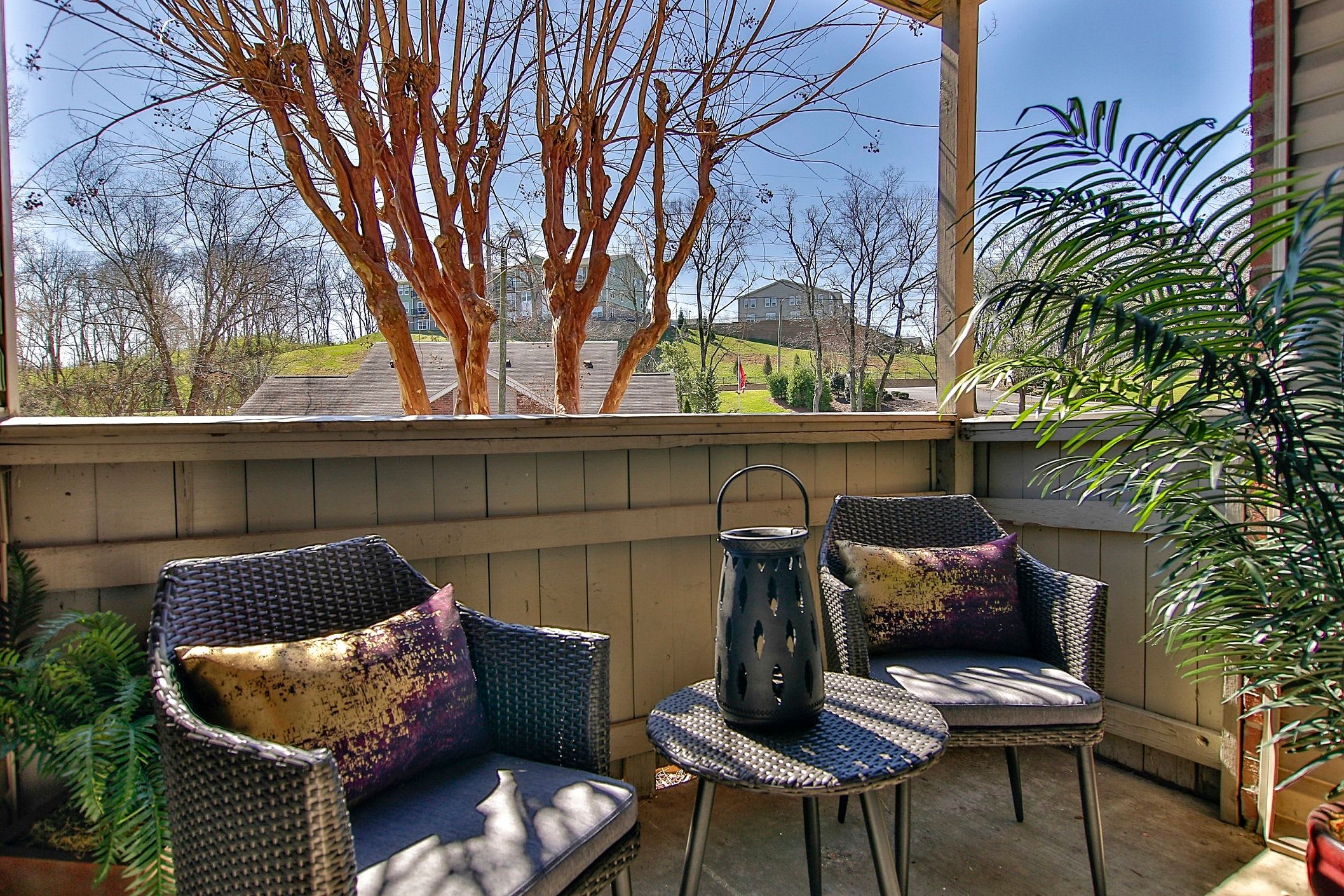 Outdoor patio at Allegro on Bell in Antioch, Tennessee