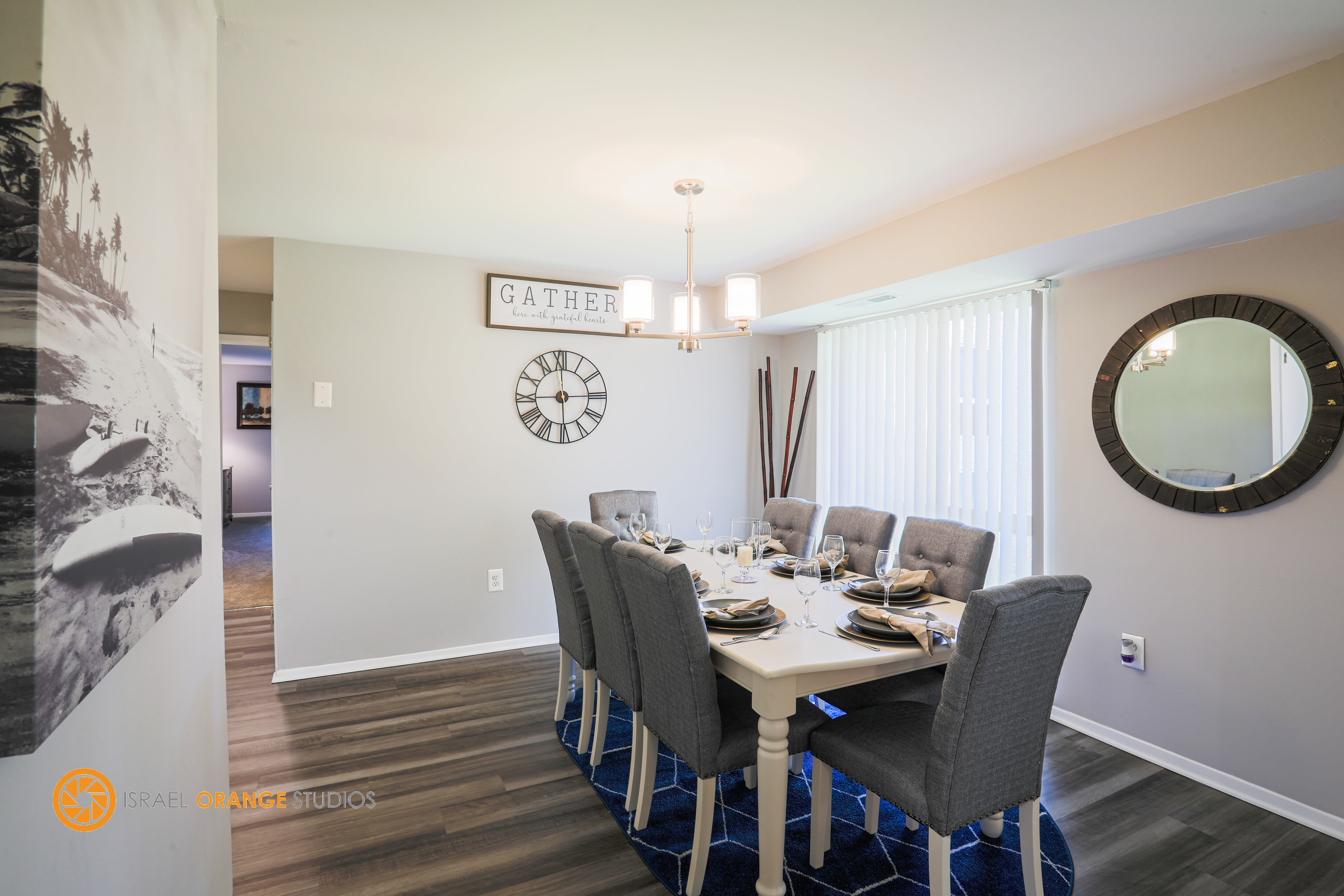 Spacious dining room at The Glendale Residence in Lanham, Maryland
