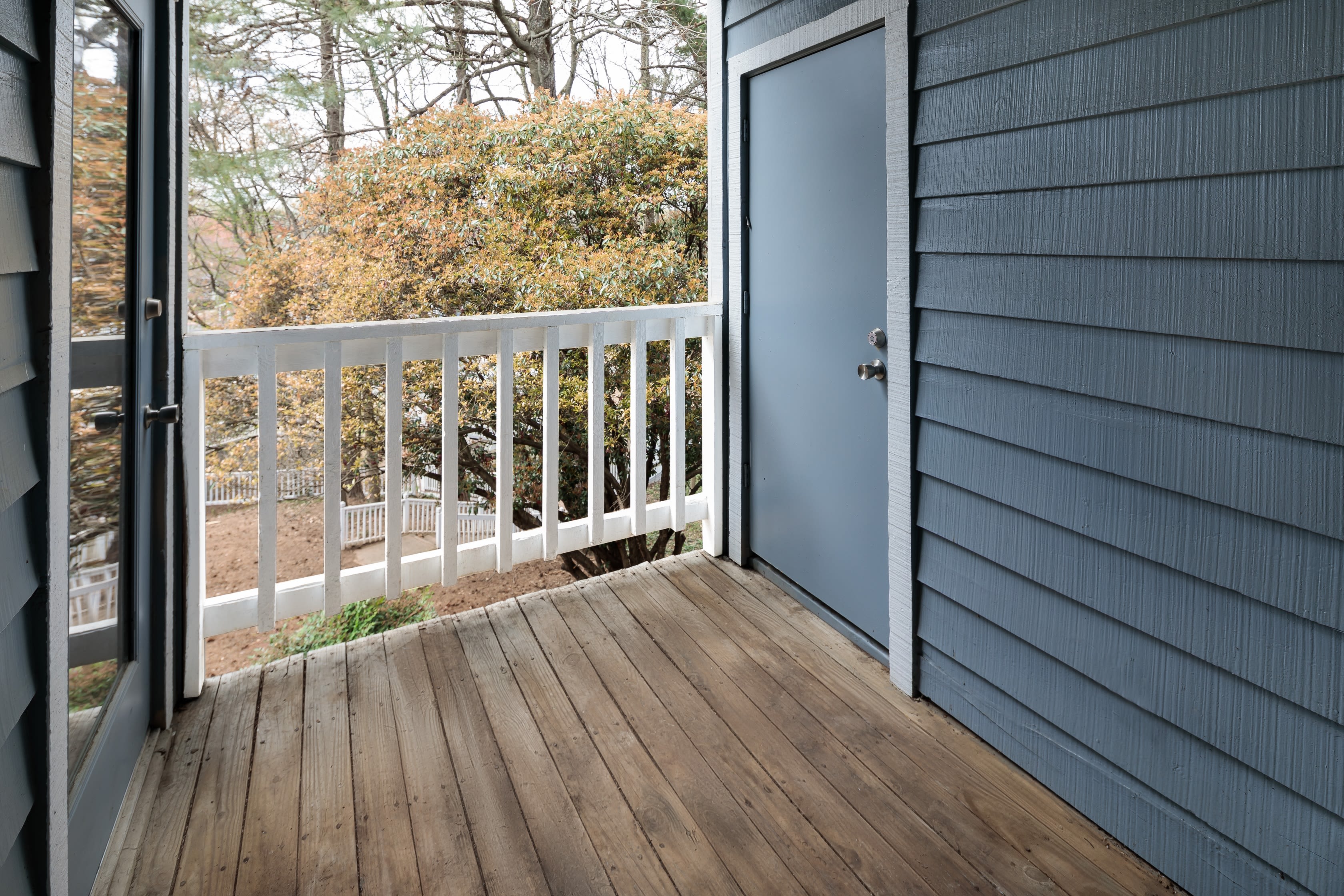 A private balcony at The Everette at East Cobb in Marietta, Georgia