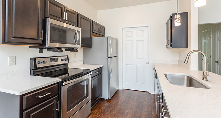 Upgraded kitchen at Avon Commons in Avon, New York