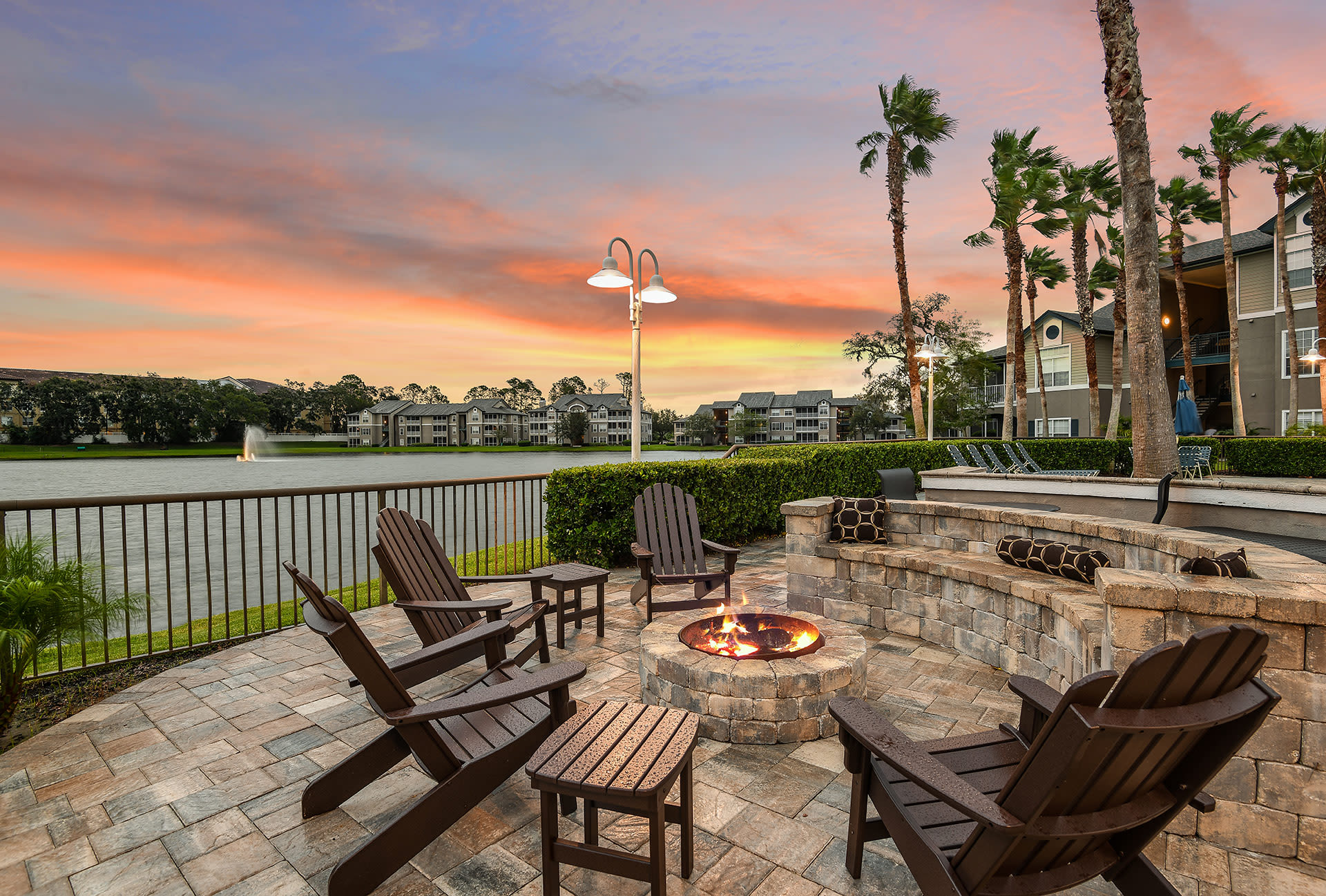 Sunset at Ocean Park of Ponte Vedra in Jacksonville Beach, Florida