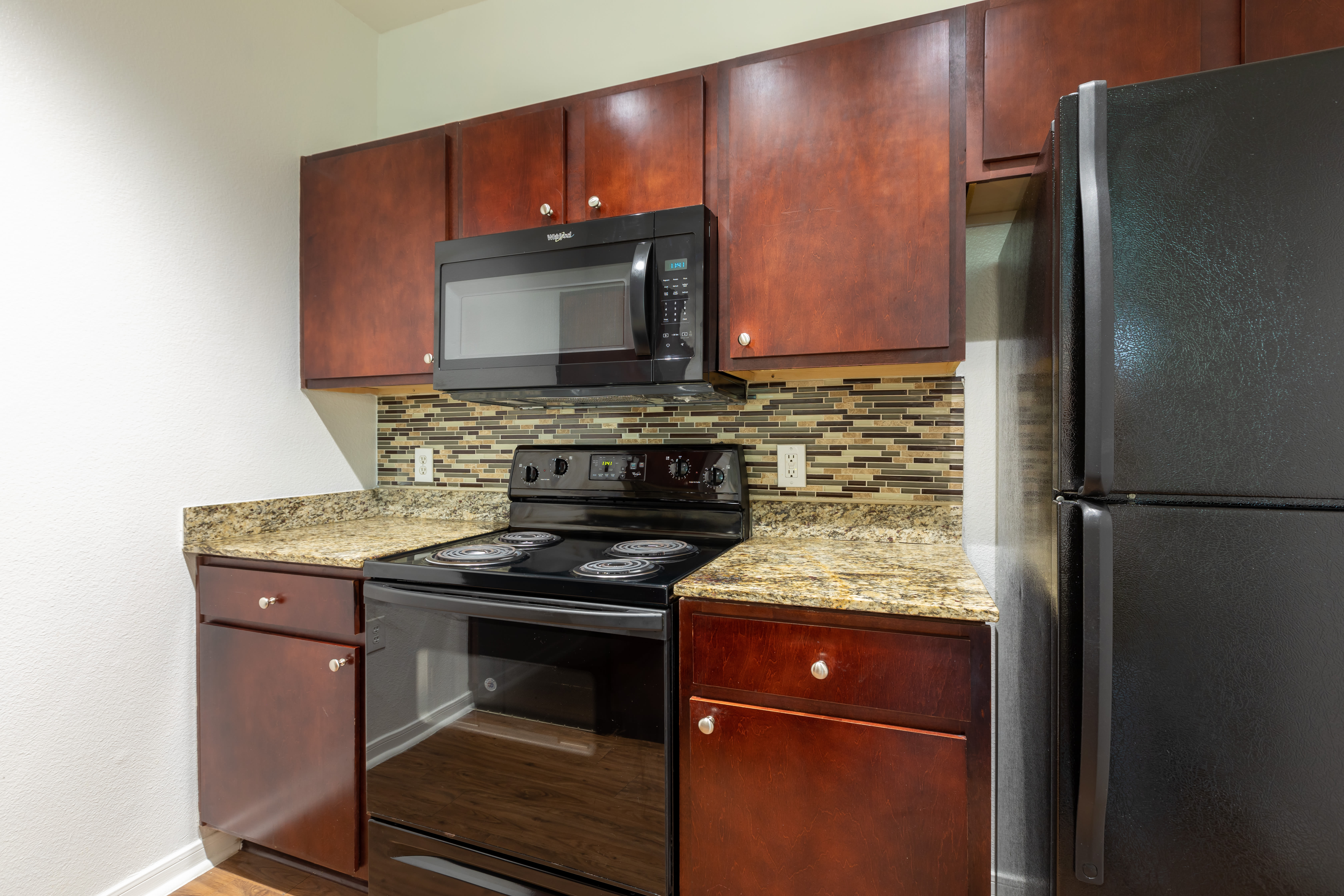 An update kitchen at Stone Creek at The Woodlands in The Woodlands, Texas