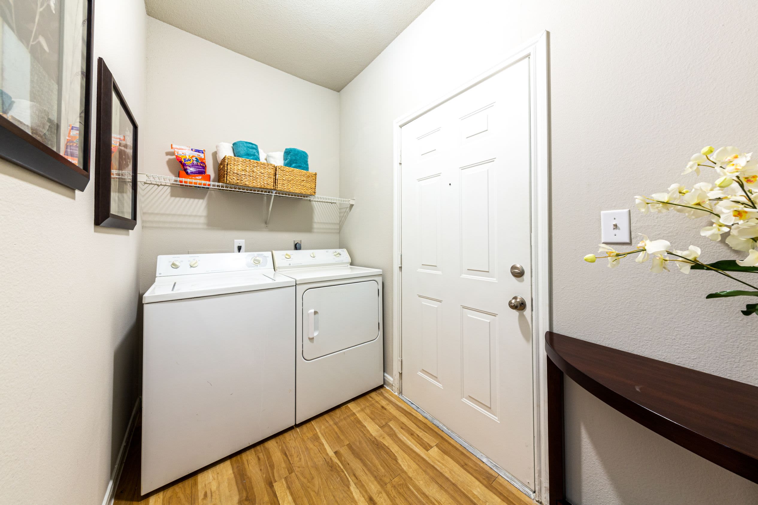 Washer and dryer at Marquis at Westchase in Houston, Texas