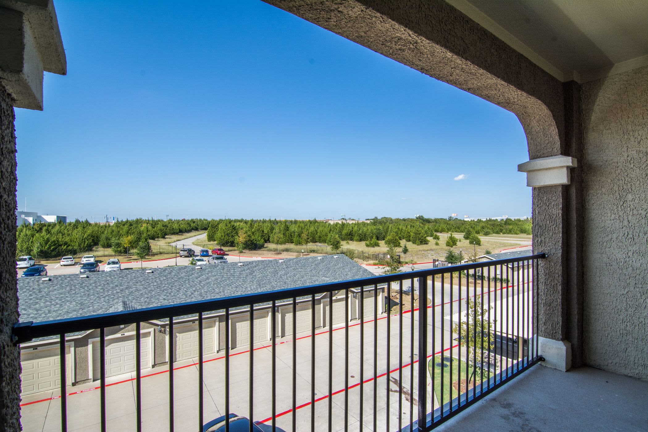 Private balcony at Marquis Rockwall in Rockwall, Texas