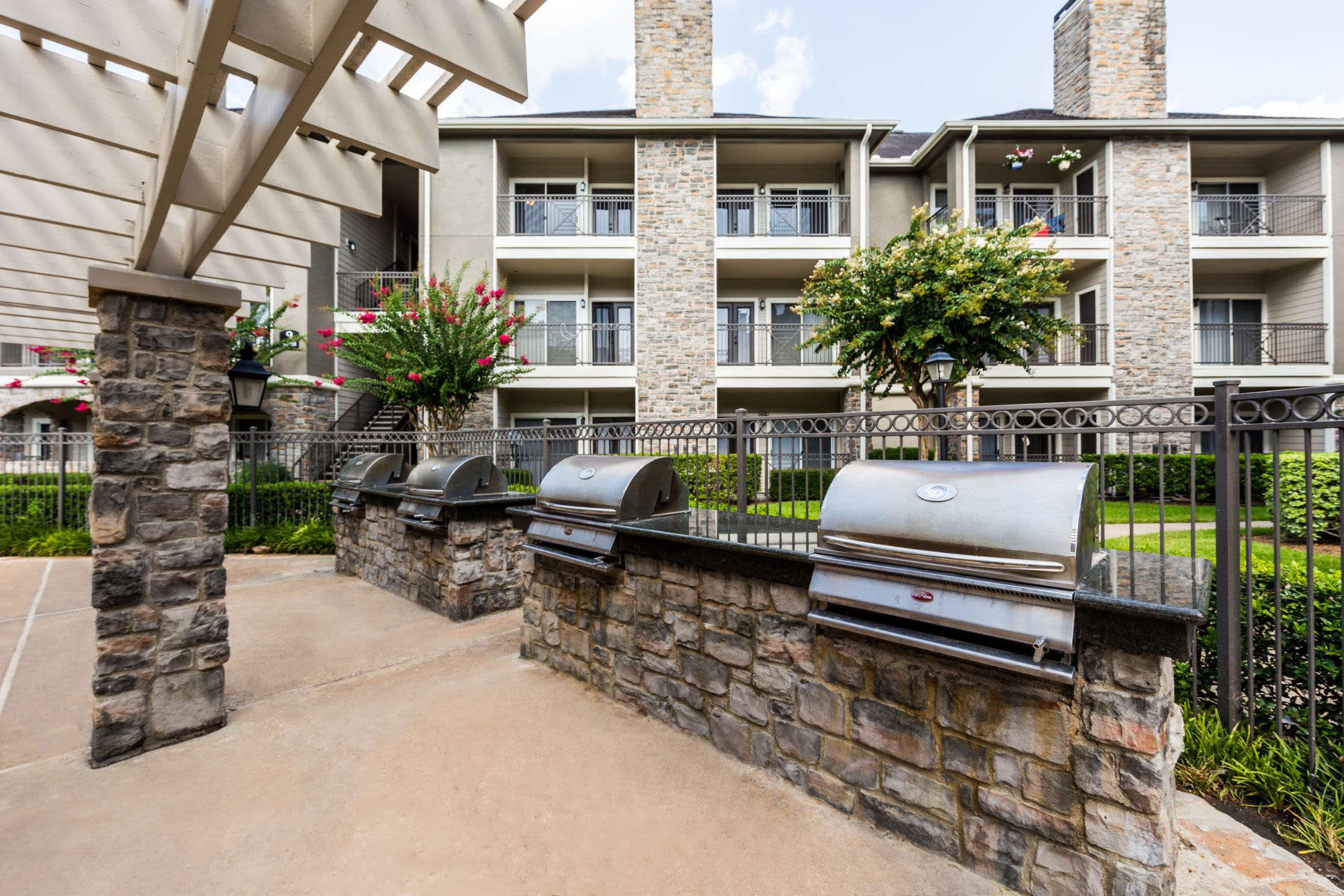 Outdoor grills for reidents at Marquis on Westheimer in Houston, Texas