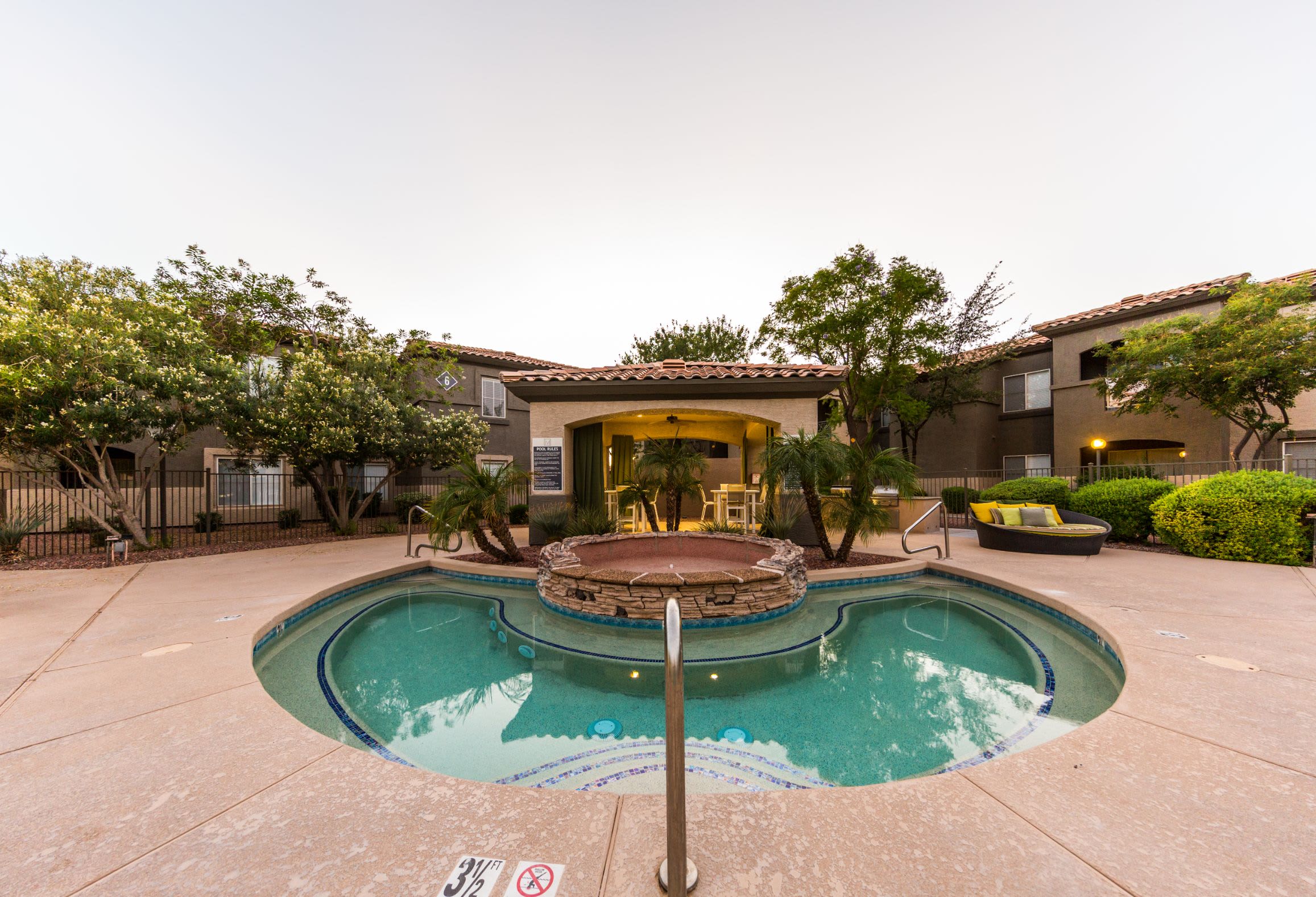 Outdoor spa at Marquis at Arrowhead in Peoria, Arizona