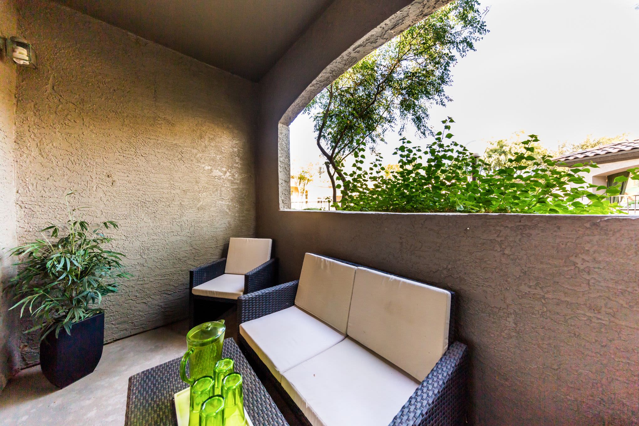 Private patio at Marquis at Arrowhead in Peoria, Arizona