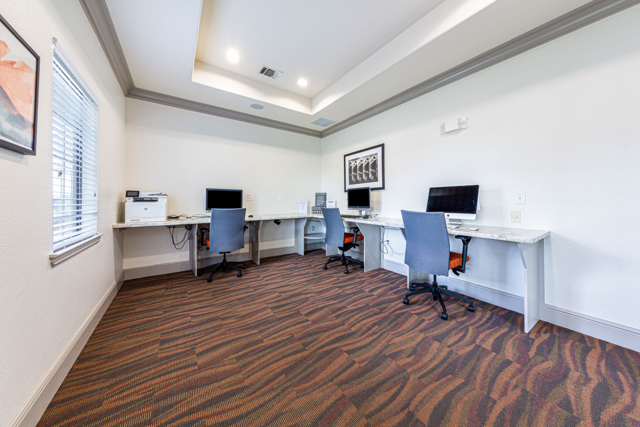 Business center at Marquis Grand Lakes in Richmond, Texas