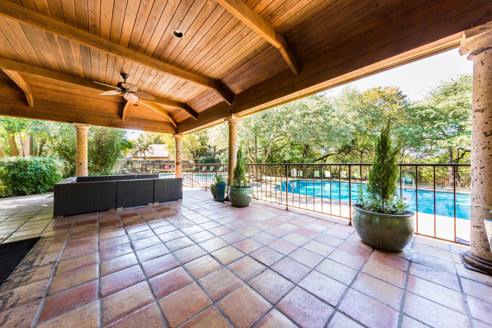Large gazebo by pool at Marquis at Caprock Canyon in Austin, Texas