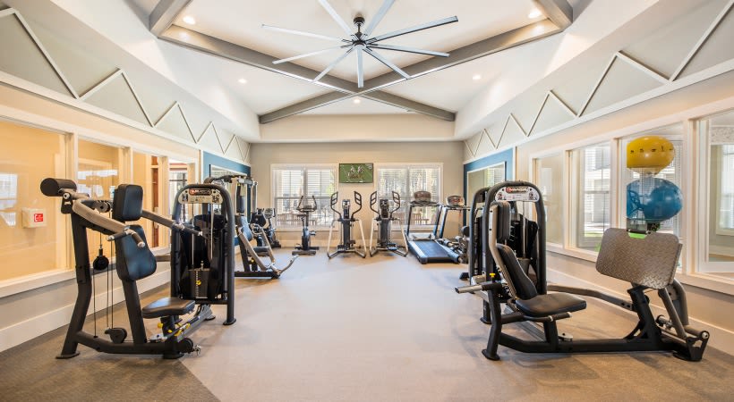 Full state of the art fitness area for residents at The Isaac in Summerville, South Carolina