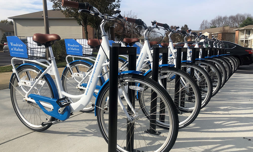 Bike share at Woodview at Marlton Apartment Homes in Marlton, New Jersey