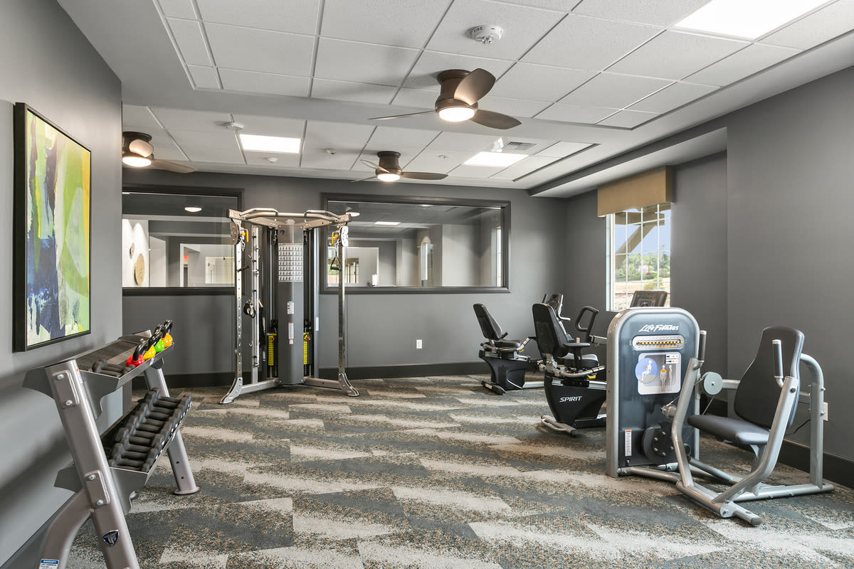 Gym at Estancia Senior Living in Fallbrook, California