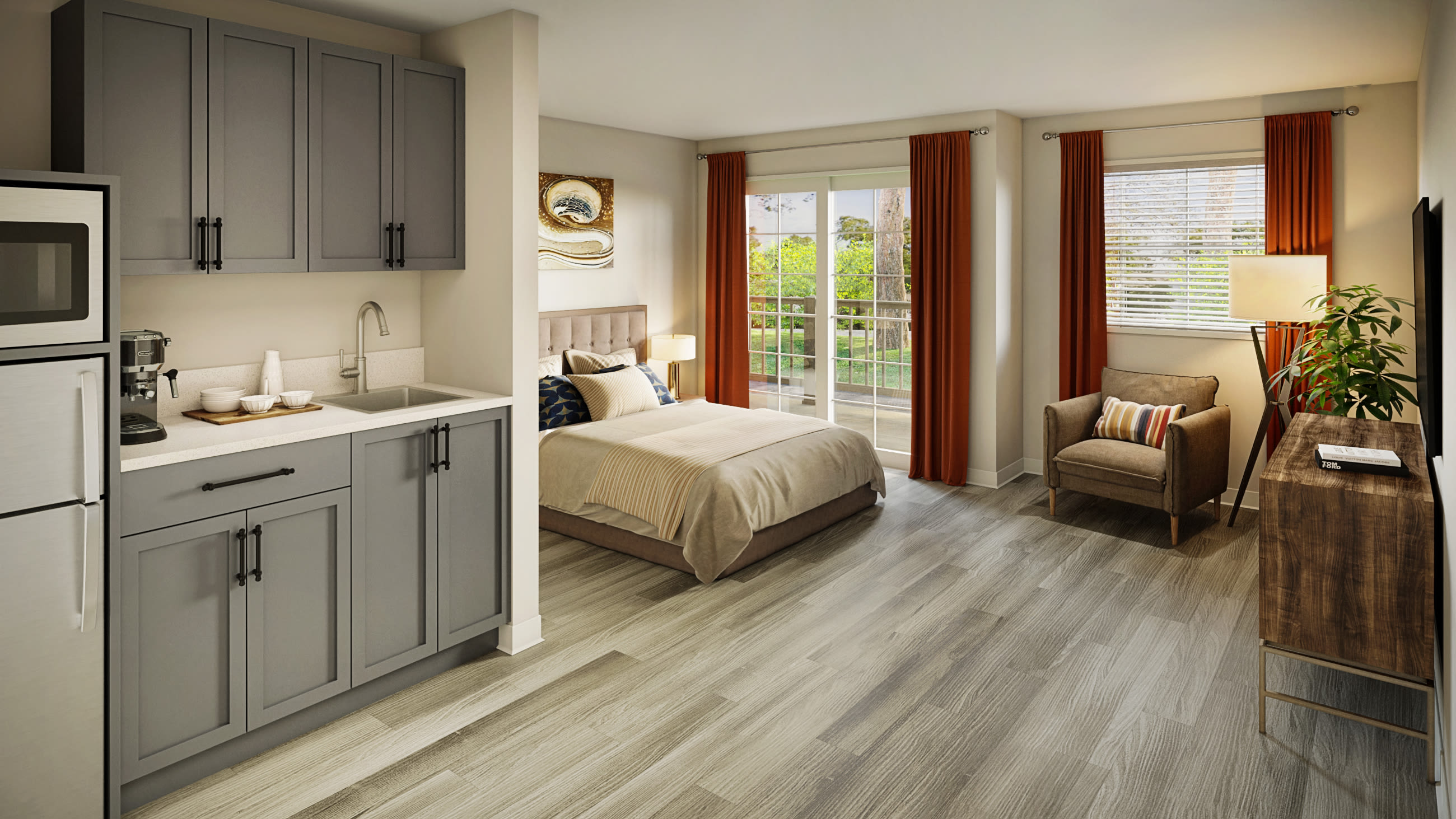A beautiful living space at Del Obispo Terrace Senior Living