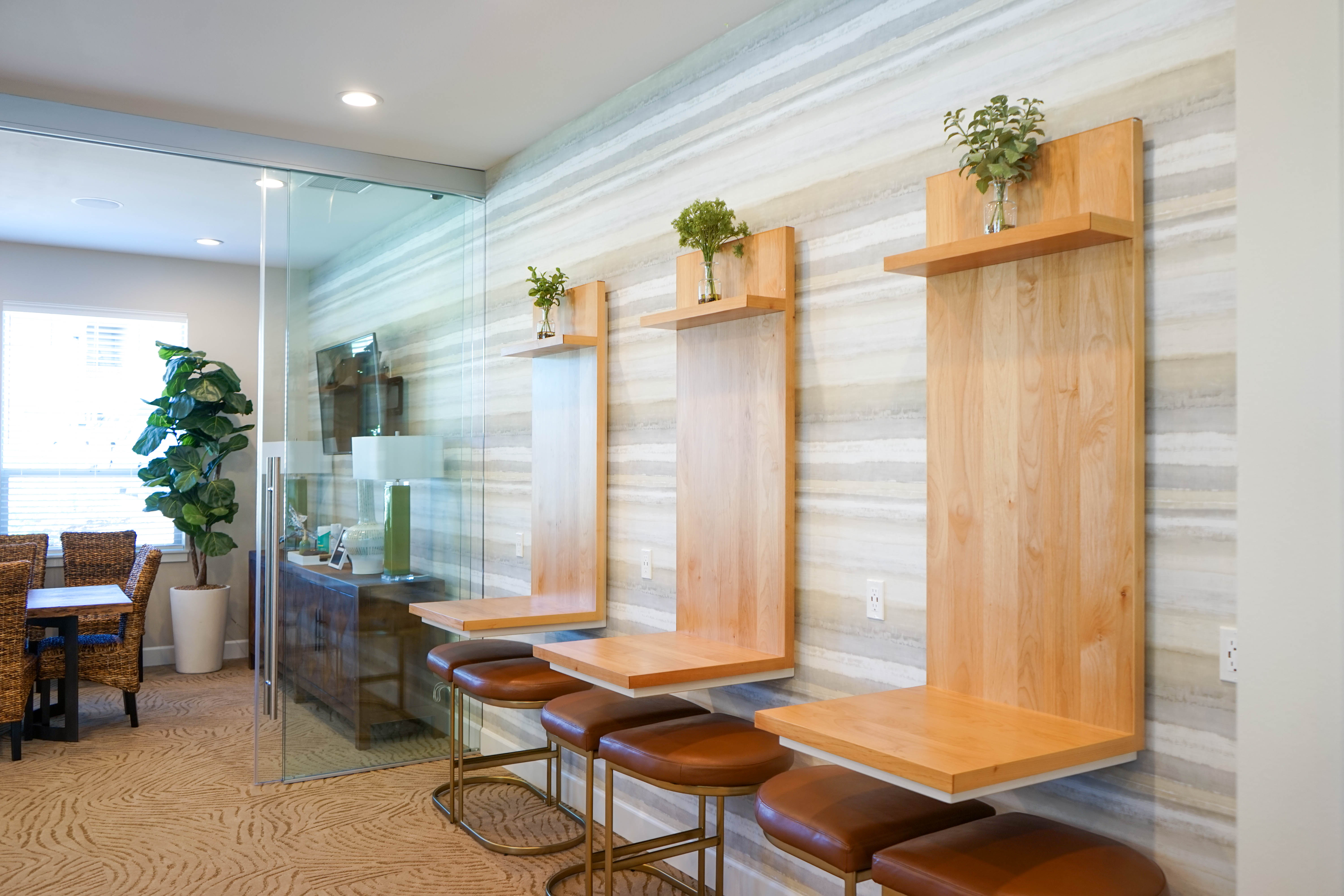 co-working space with bar seating at The Grove in Salem, Oregon