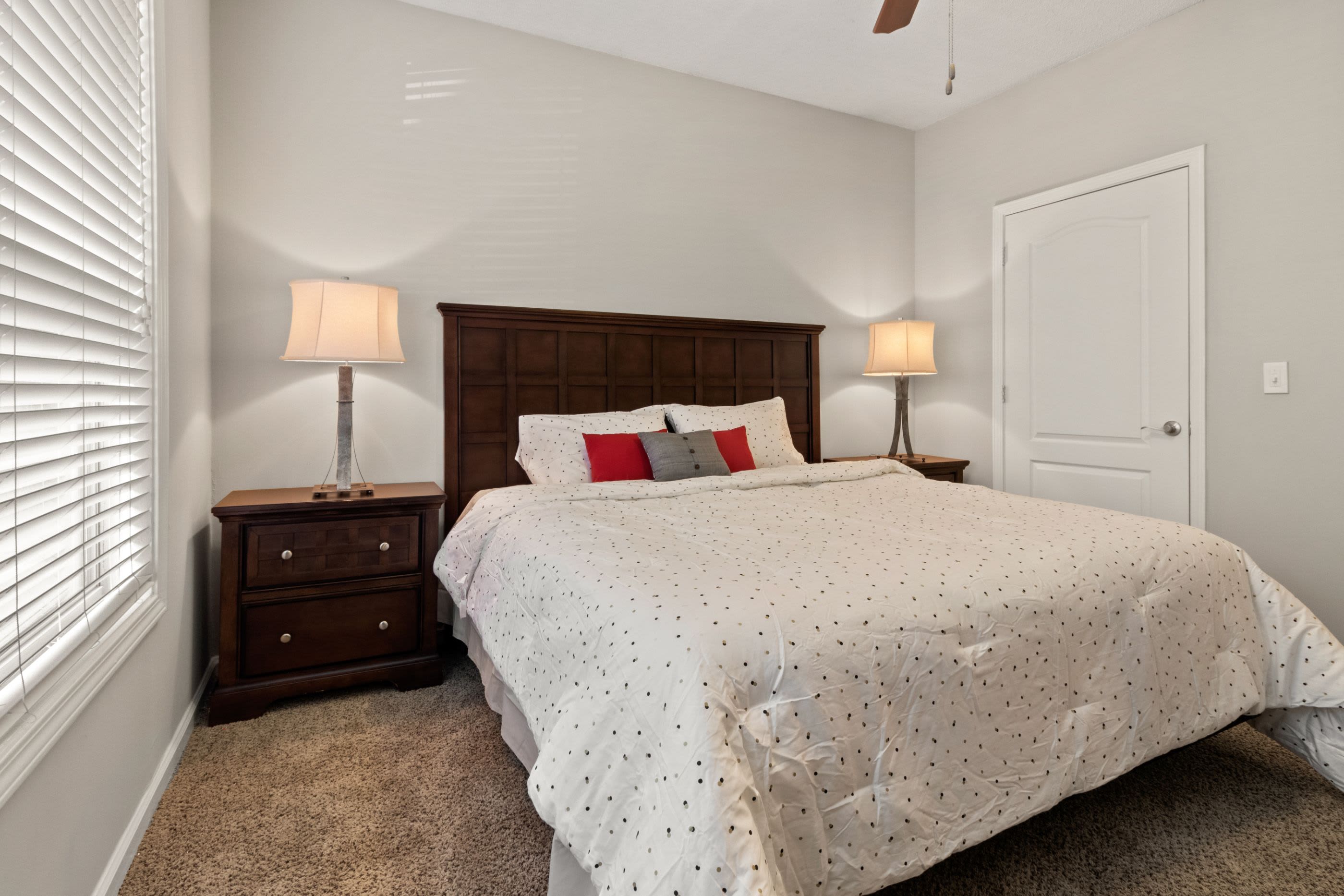 Bright bedroom at Marquis Midtown West in Atlanta, Georgia