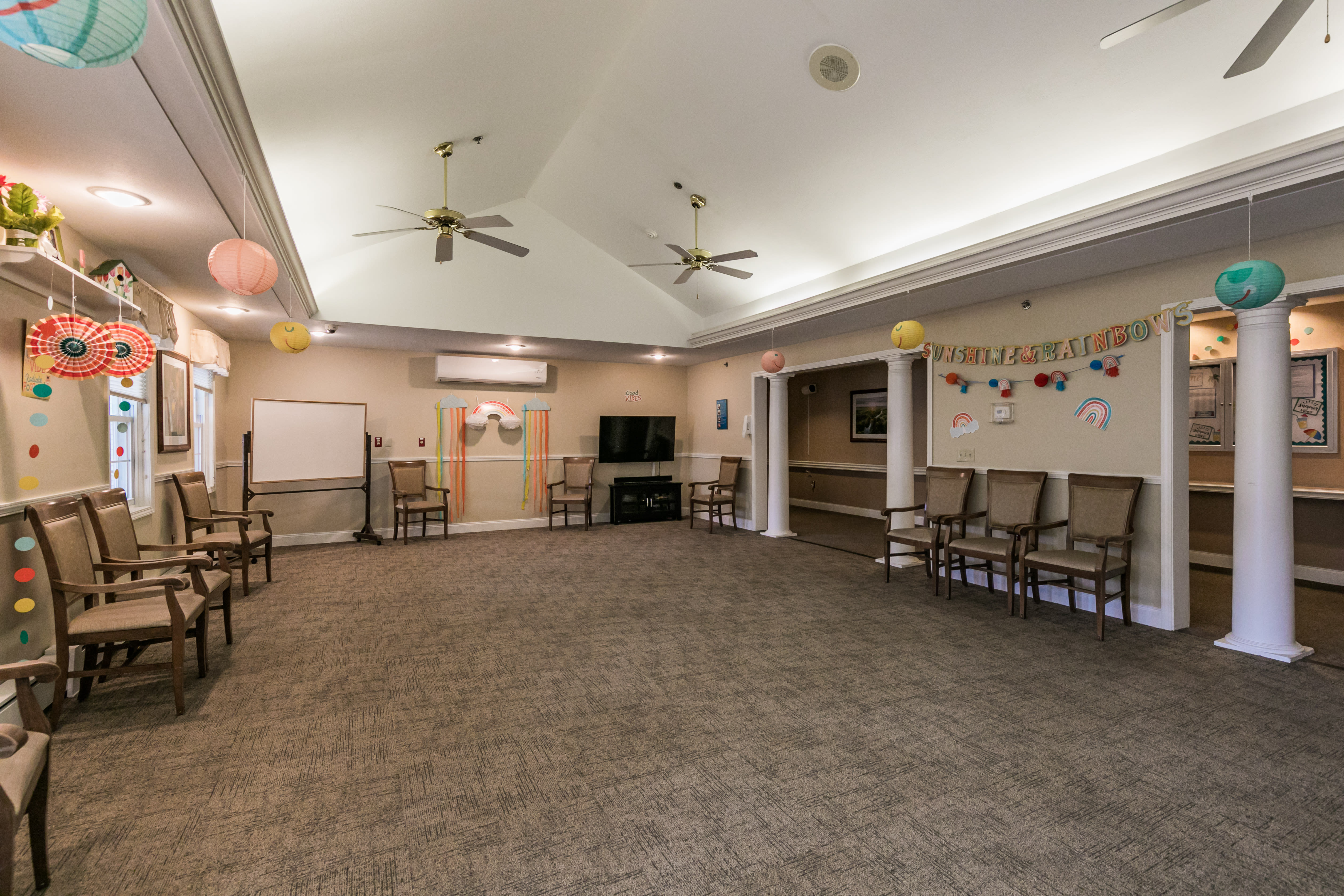 Activity space at Keepsake Village at Greenpoint in Liverpool, New York