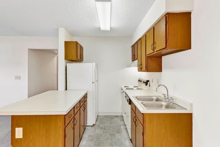 A galley style kitchen at Waterford Harbour in Groveport, Ohio
