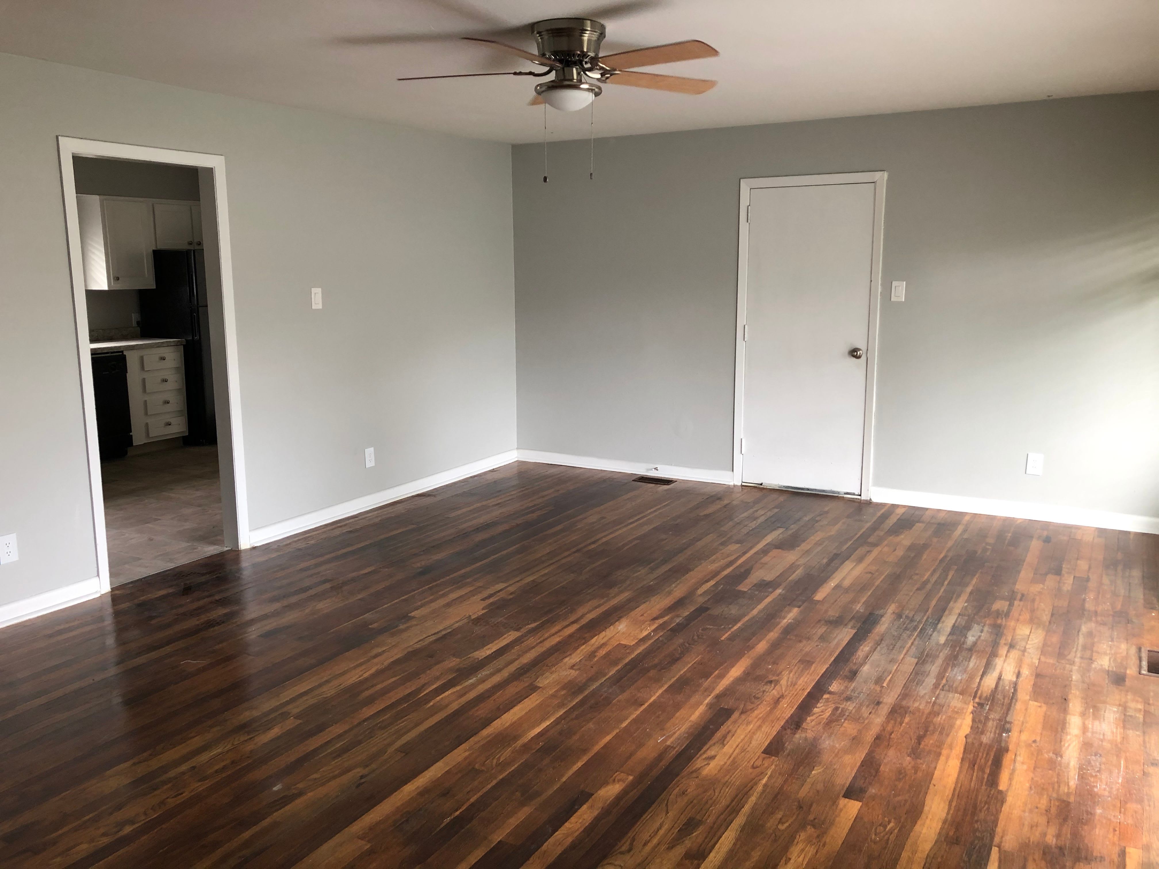 Plenty of natural light in the living room at Steeplechase Village in Columbus, Ohio