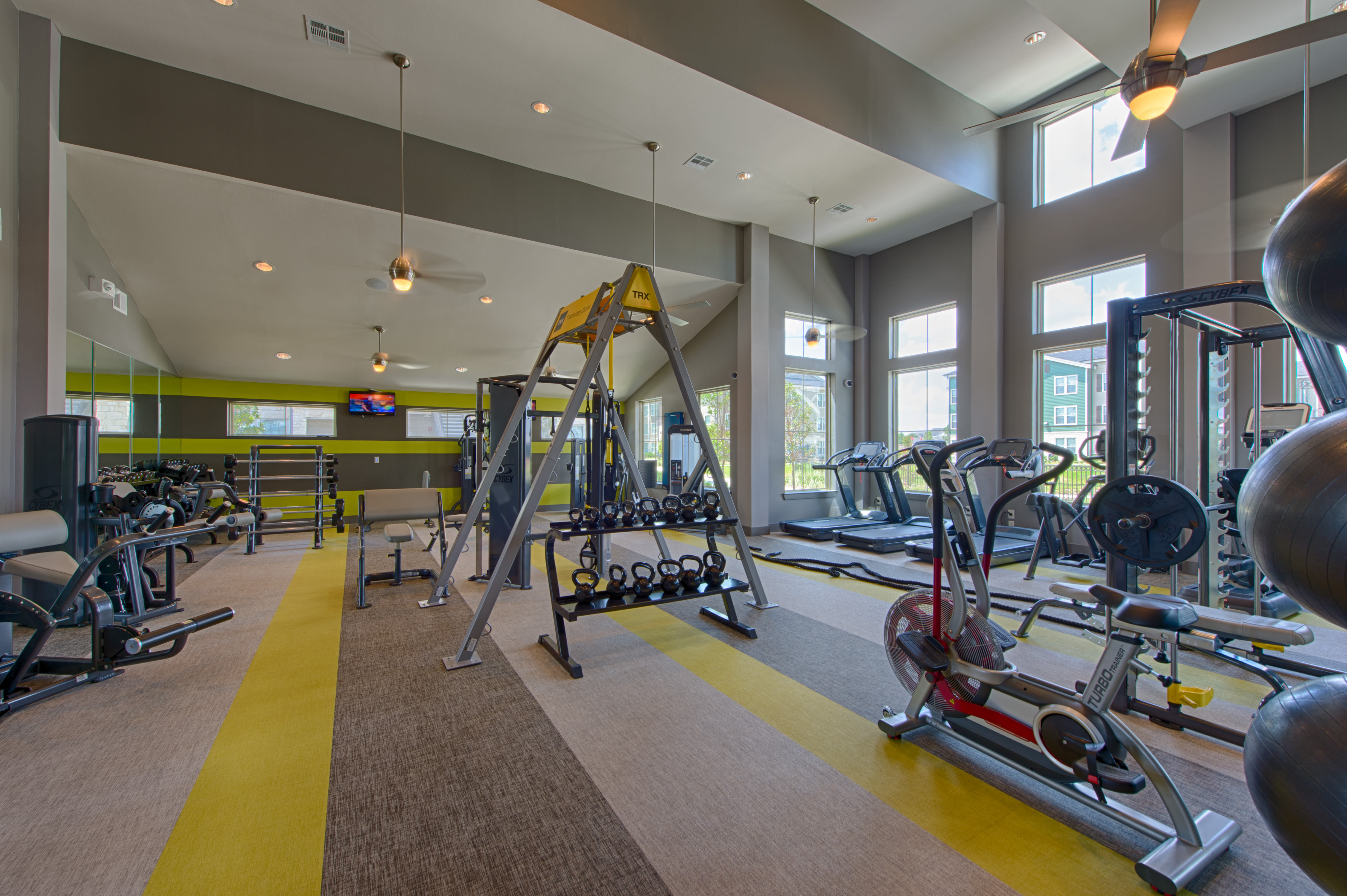 View virtual tour for the fitness center at Elite 99 West in Katy, Texas