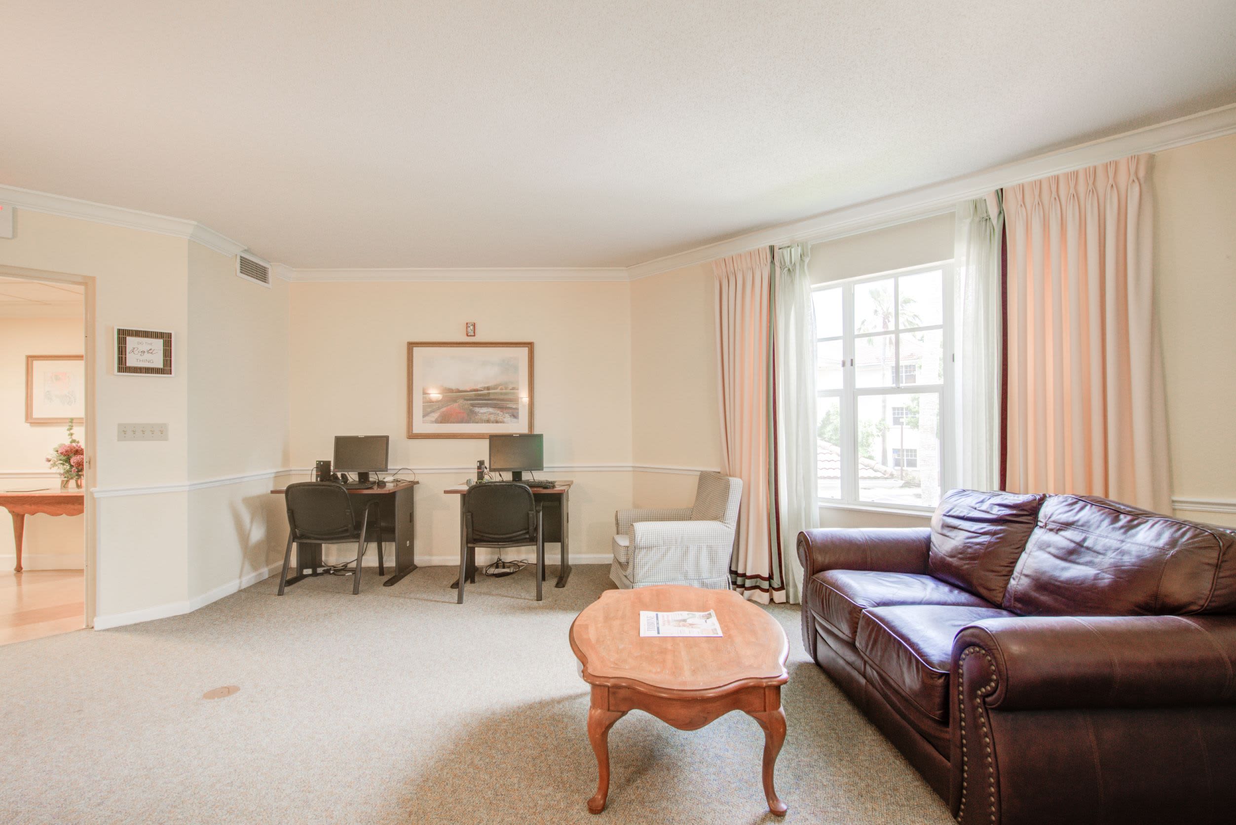 living room with comfy couch at Truewood by Merrill, Venice in Venice, FL